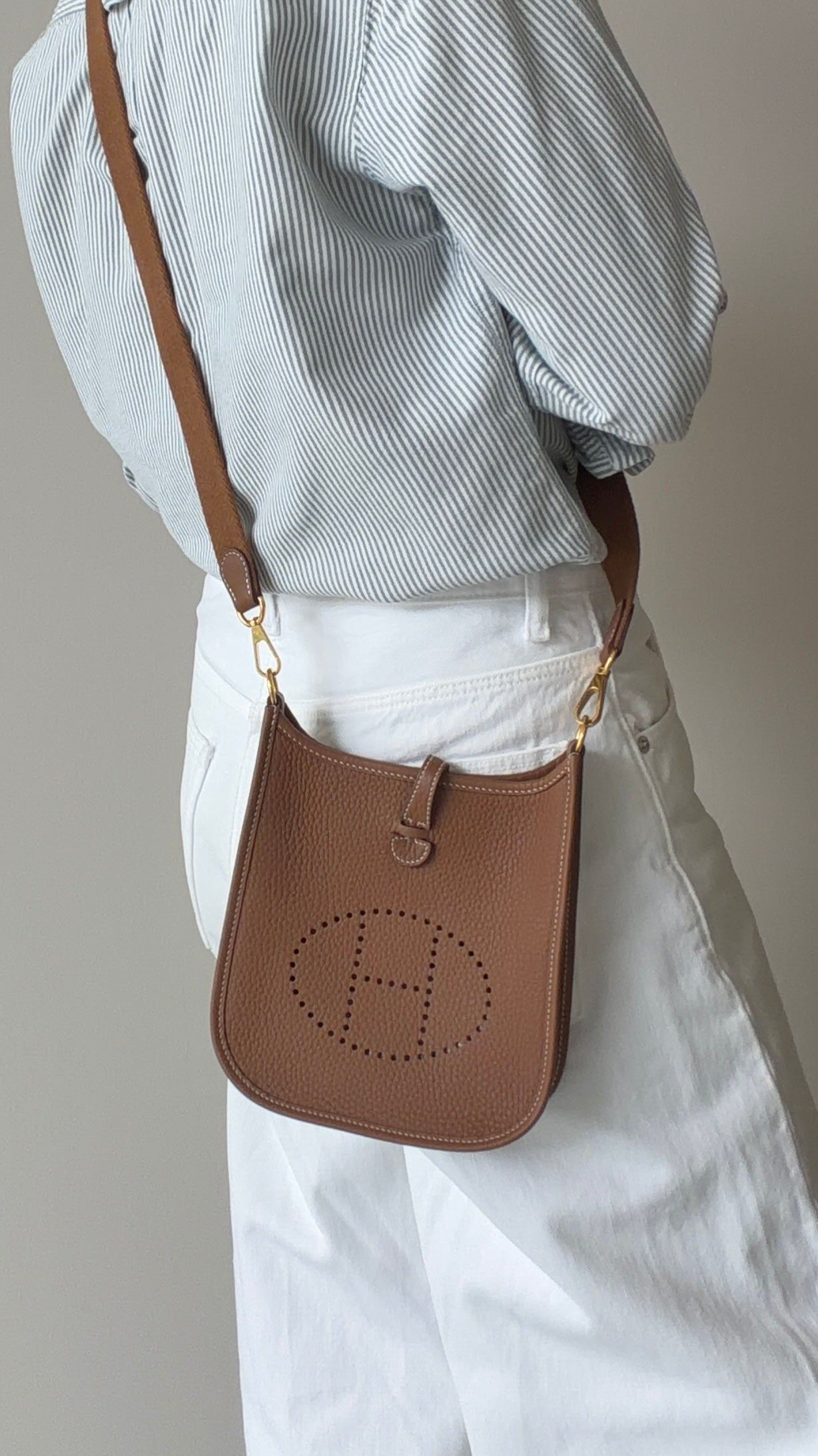 Hermès Mini Evelyne in Camel - New condition