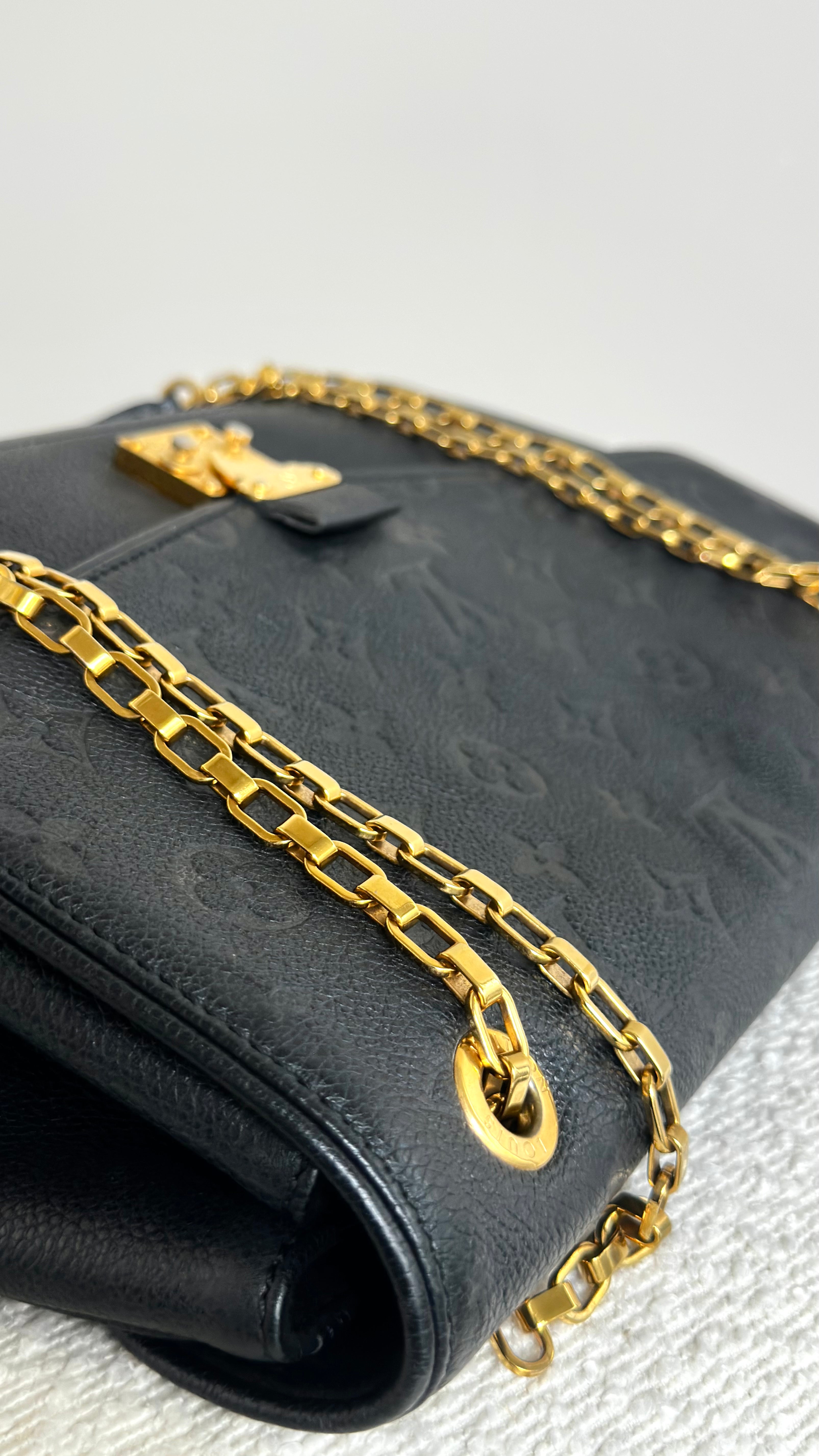 LOUIS VUITTON SAINT GERMAN MM SHOULDER BAG IN BLACK