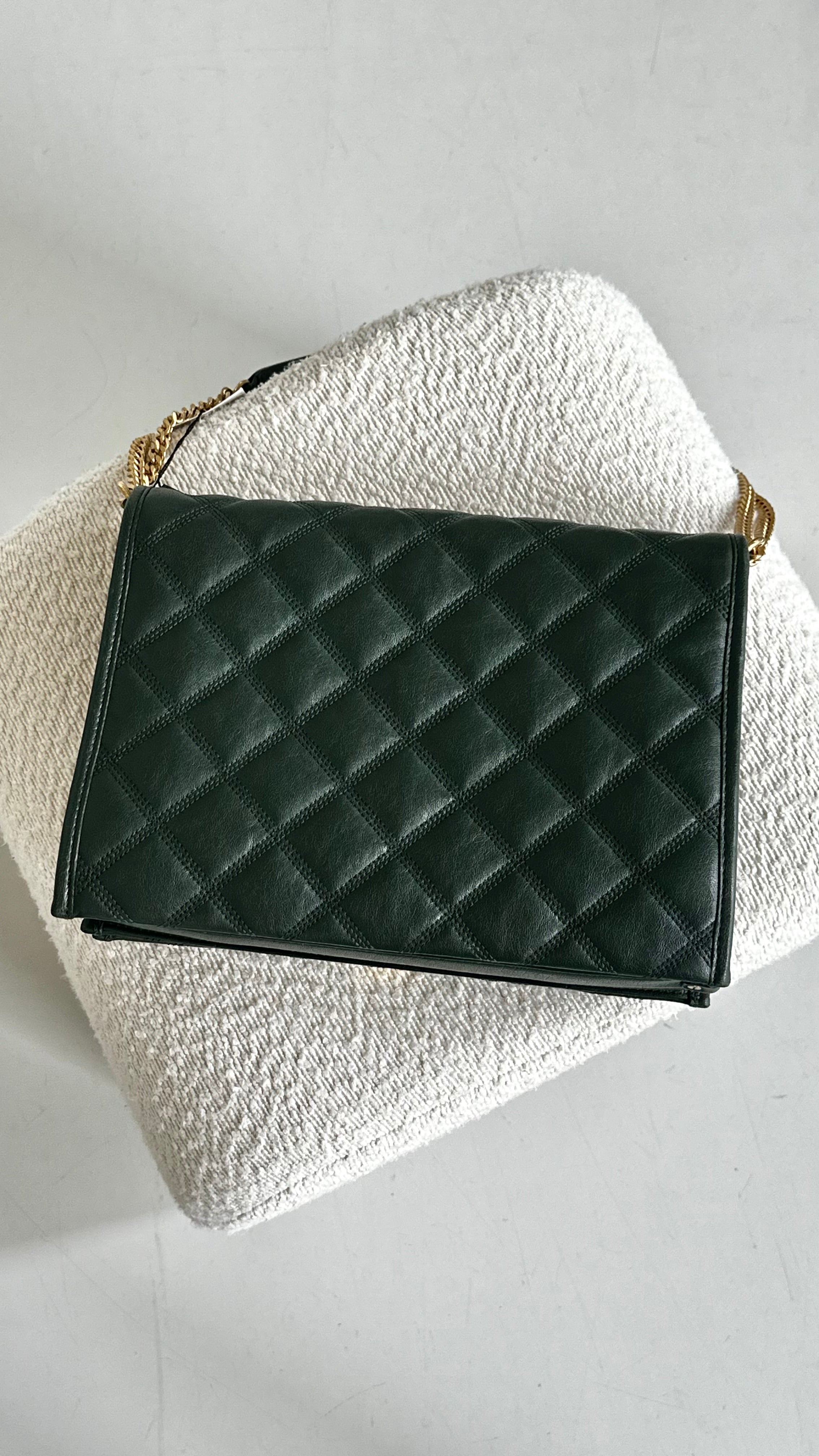 SAINT LAURENT BECKY SHOULDER BAG IN GREEN