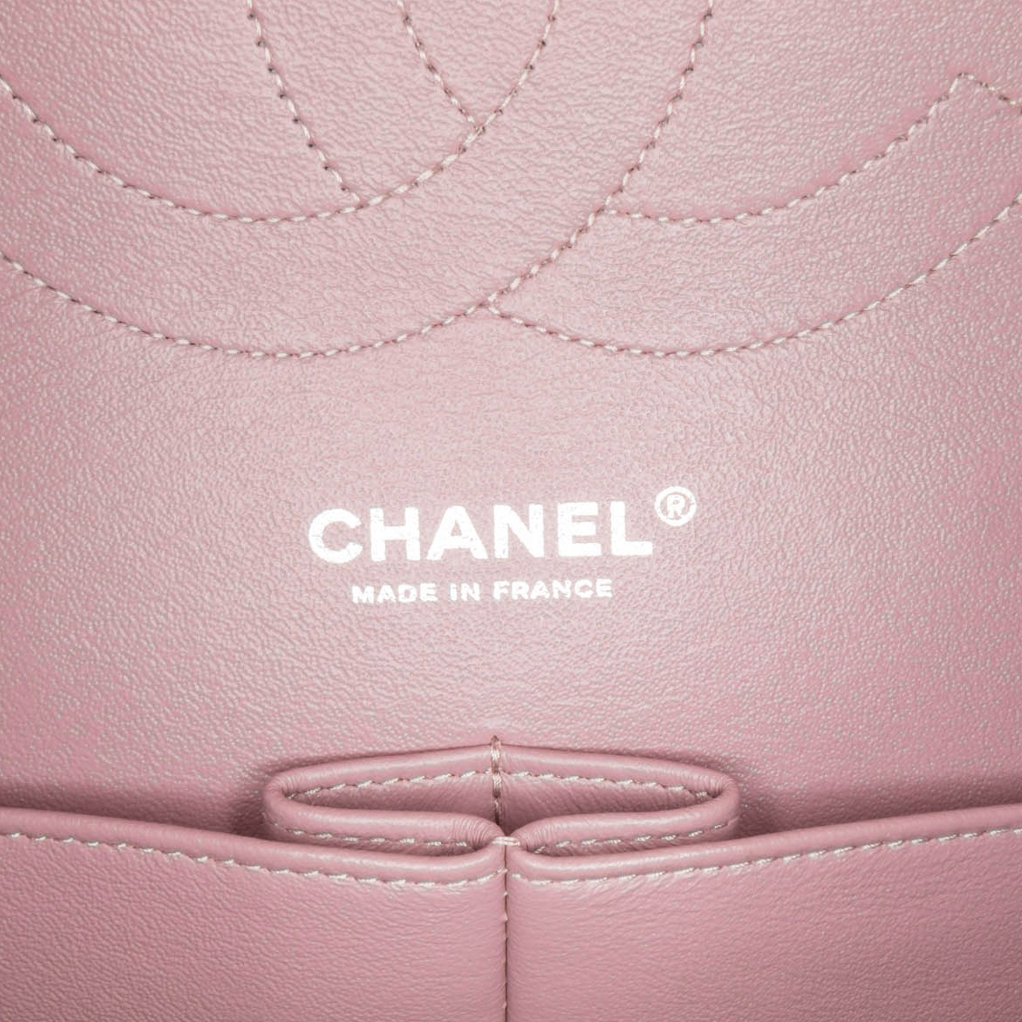 Chanel Jumbo Classic Caviar Double Flap In Pink