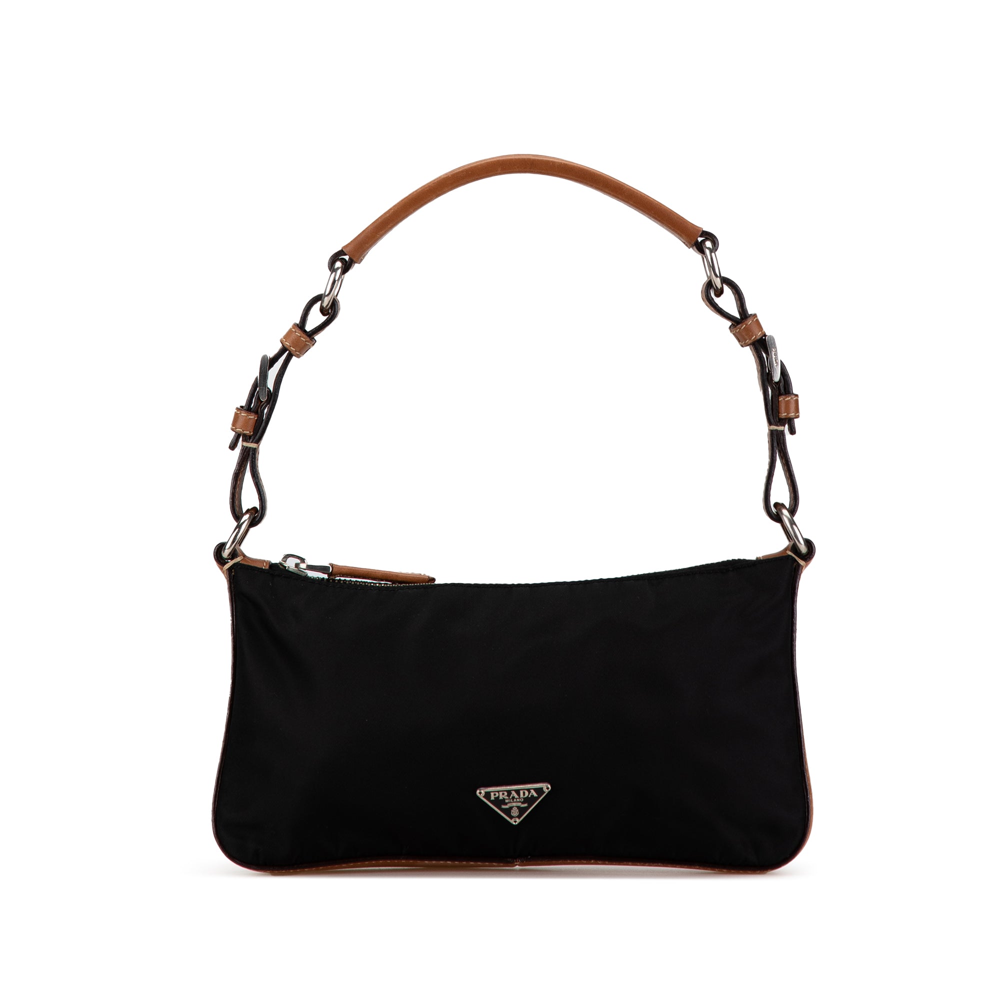 Prada Tessuto Shoulder Bag In Black