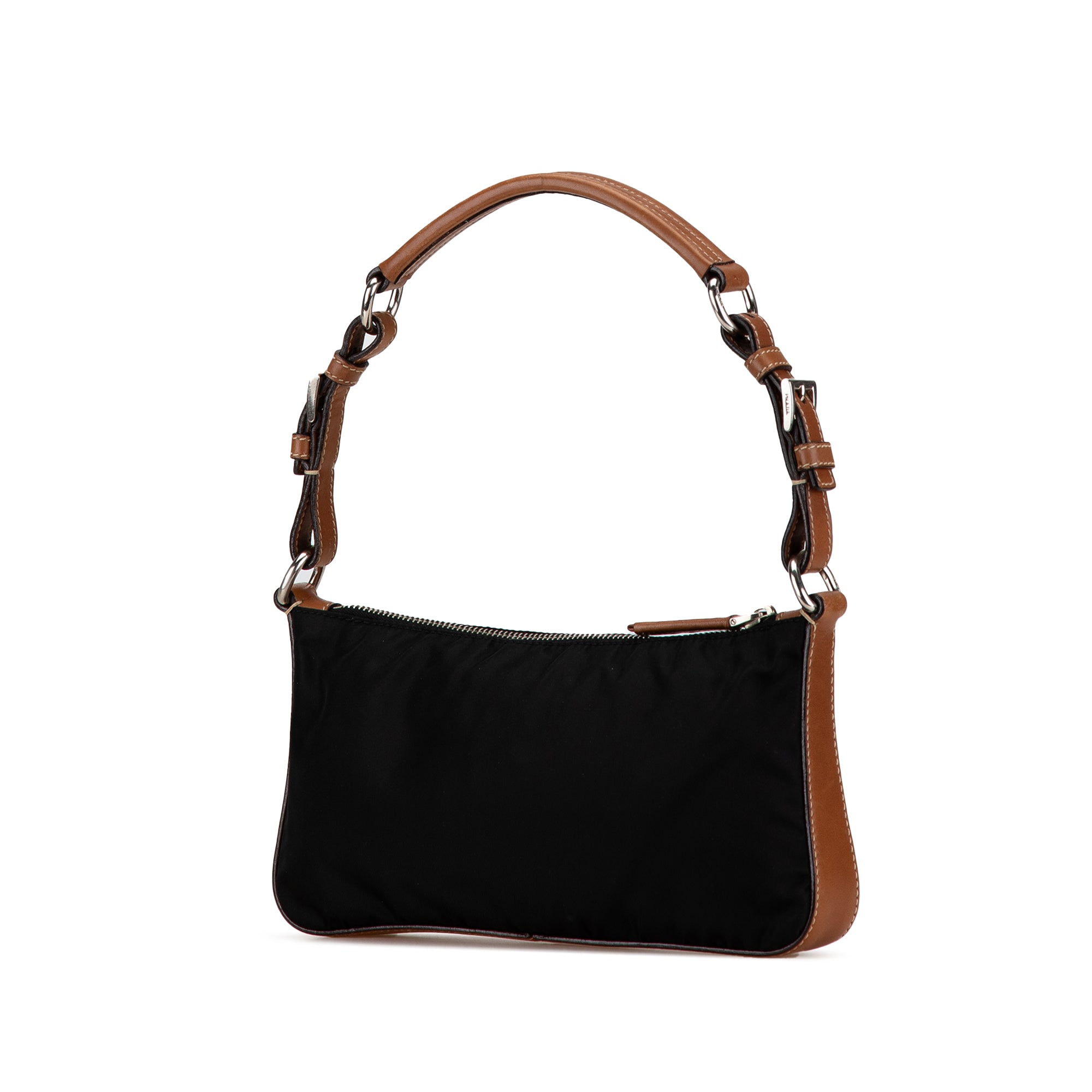 Prada Tessuto Shoulder Bag In Black