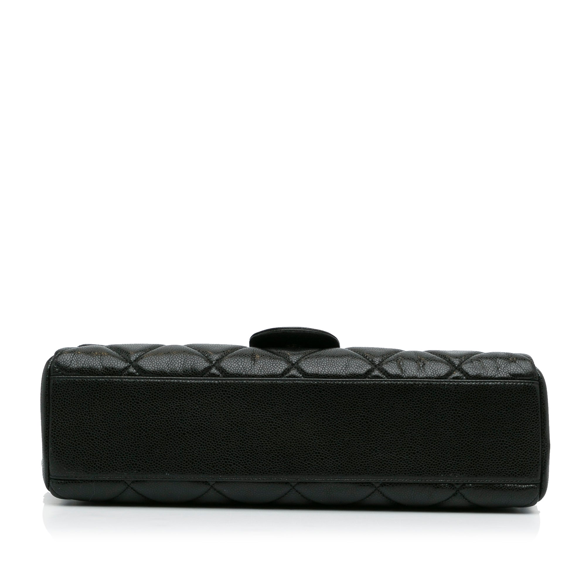 Black Chanel Medium Glazed Caviar Nature Flap Shoulder Bag