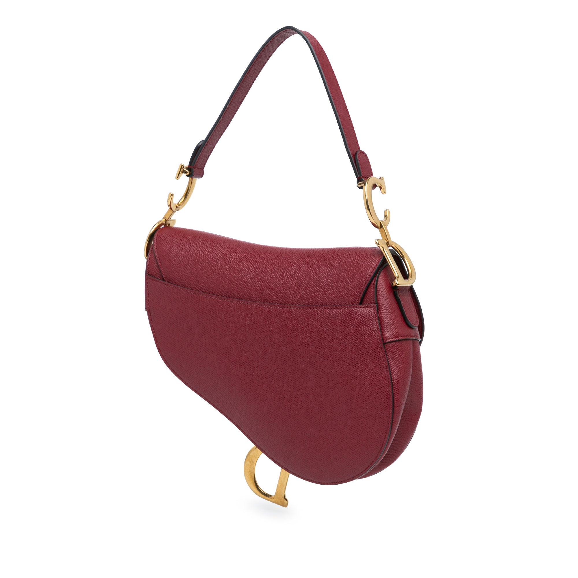 Dior Medium Leather Saddle In Red