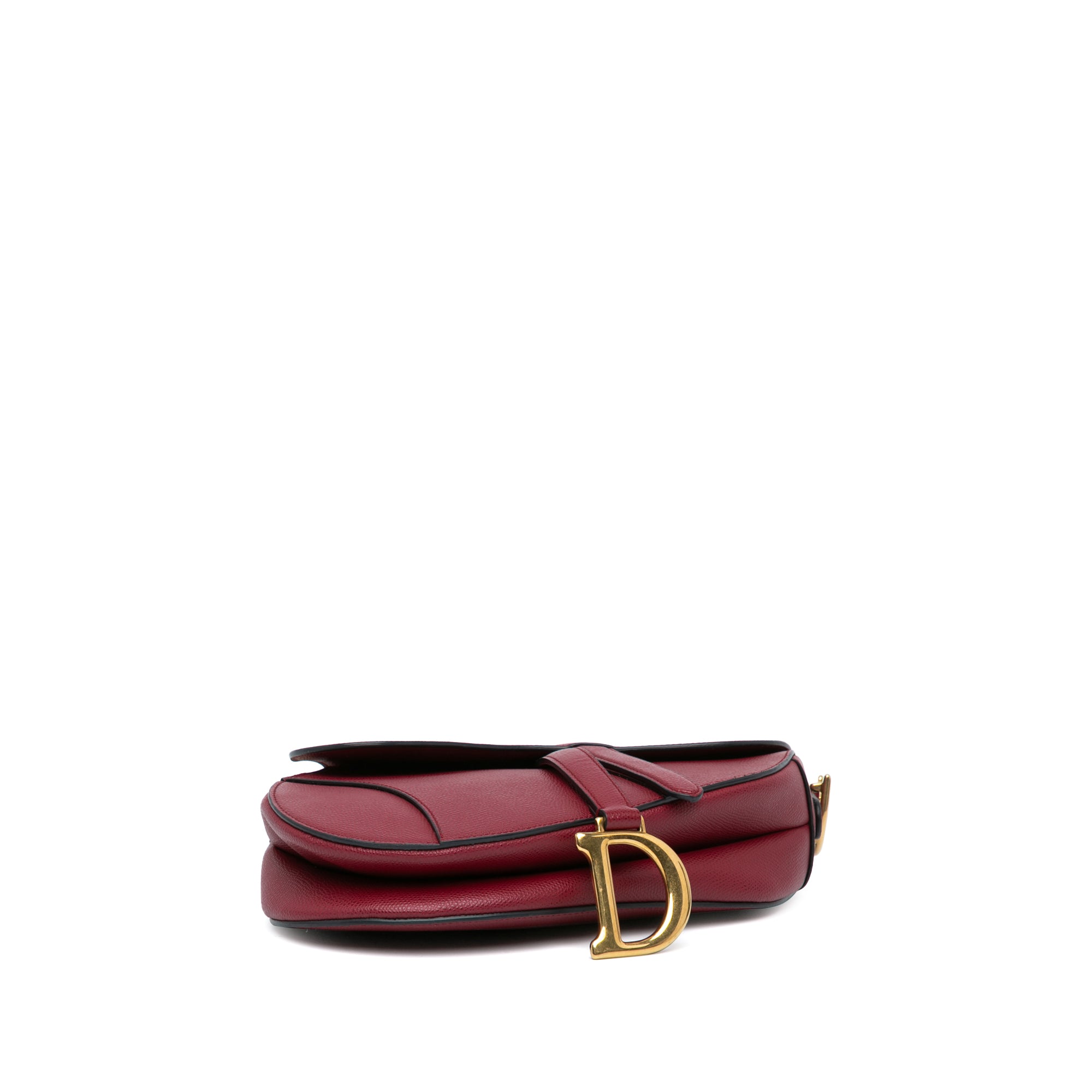 Dior Medium Leather Saddle In Red