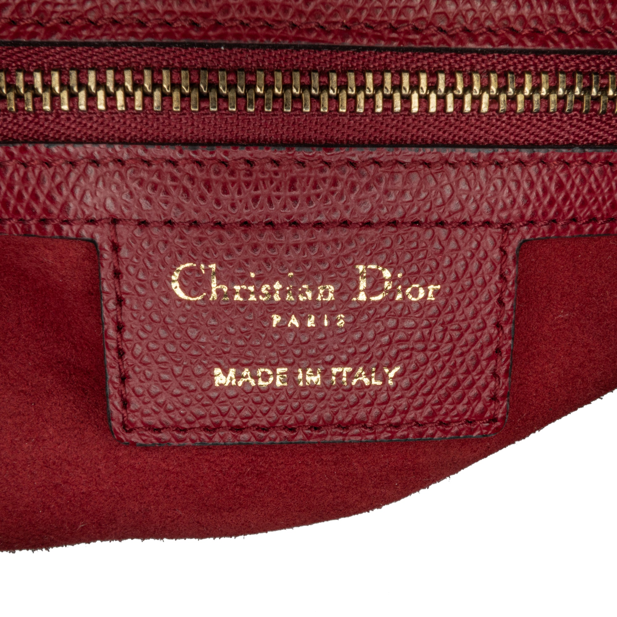 Dior Medium Leather Saddle In Red