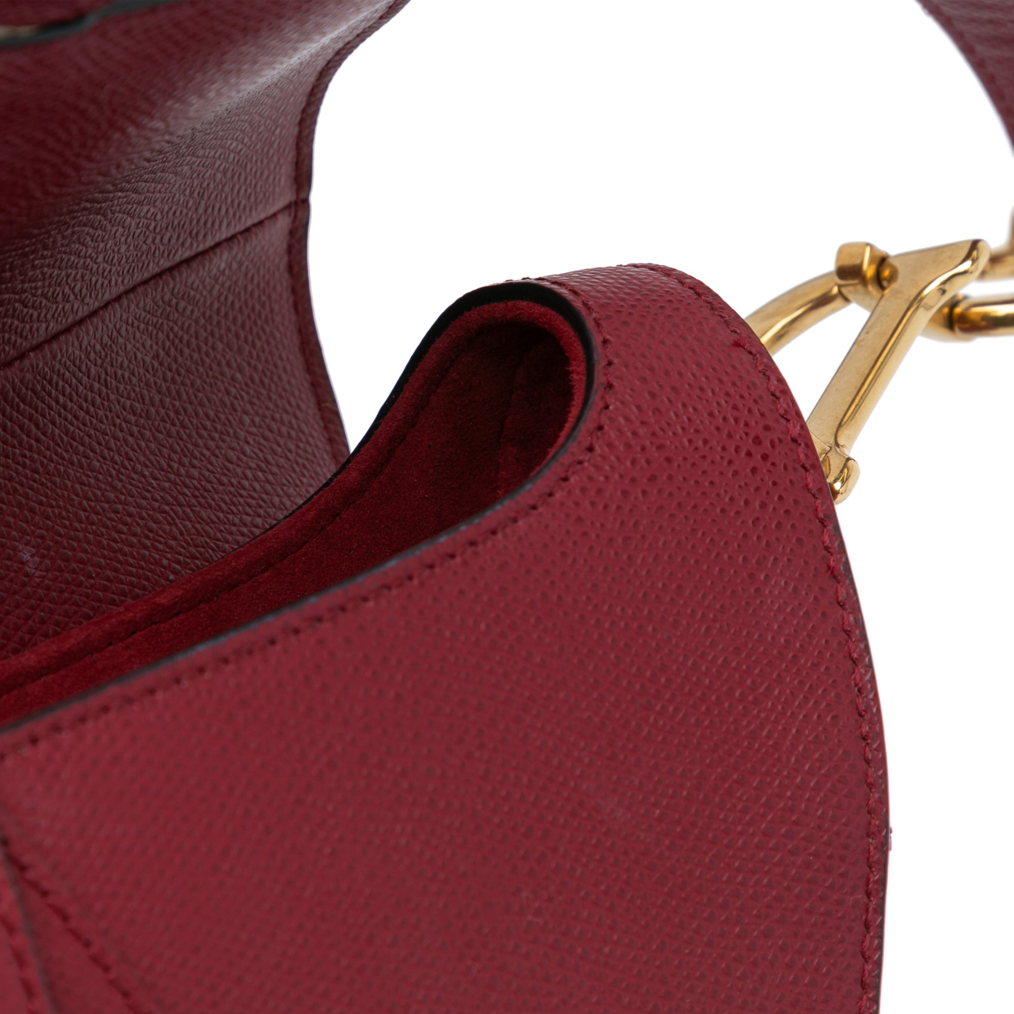 Dior Medium Leather Saddle In Red