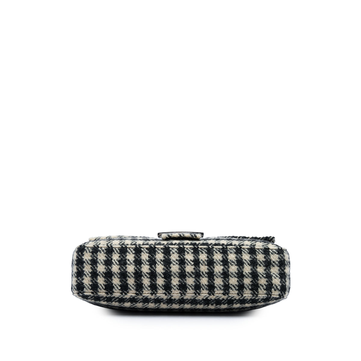 Fendi Tweed Baguette Satchel Black