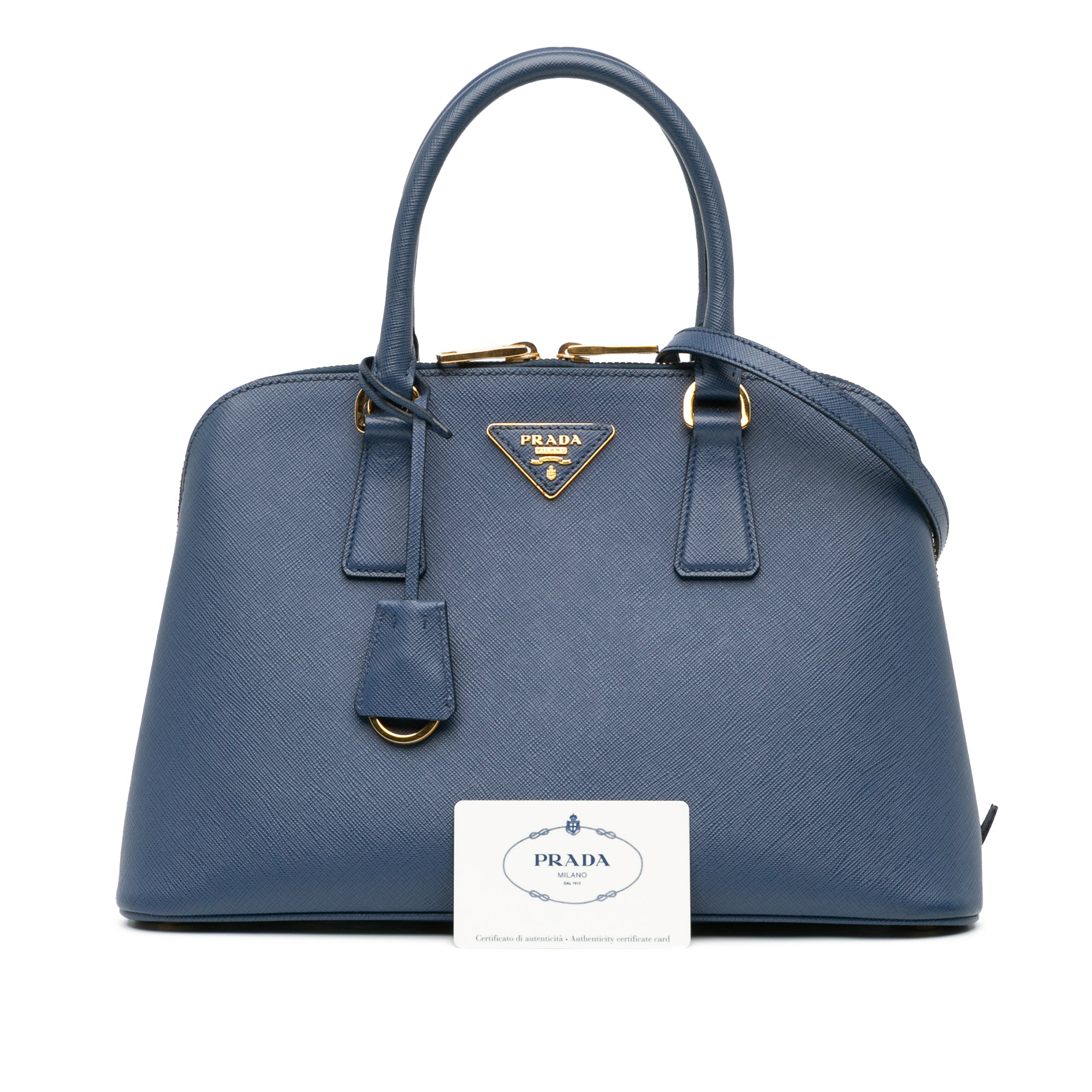 Prada Medium Saffiano Lux Promenade Satchel Bag