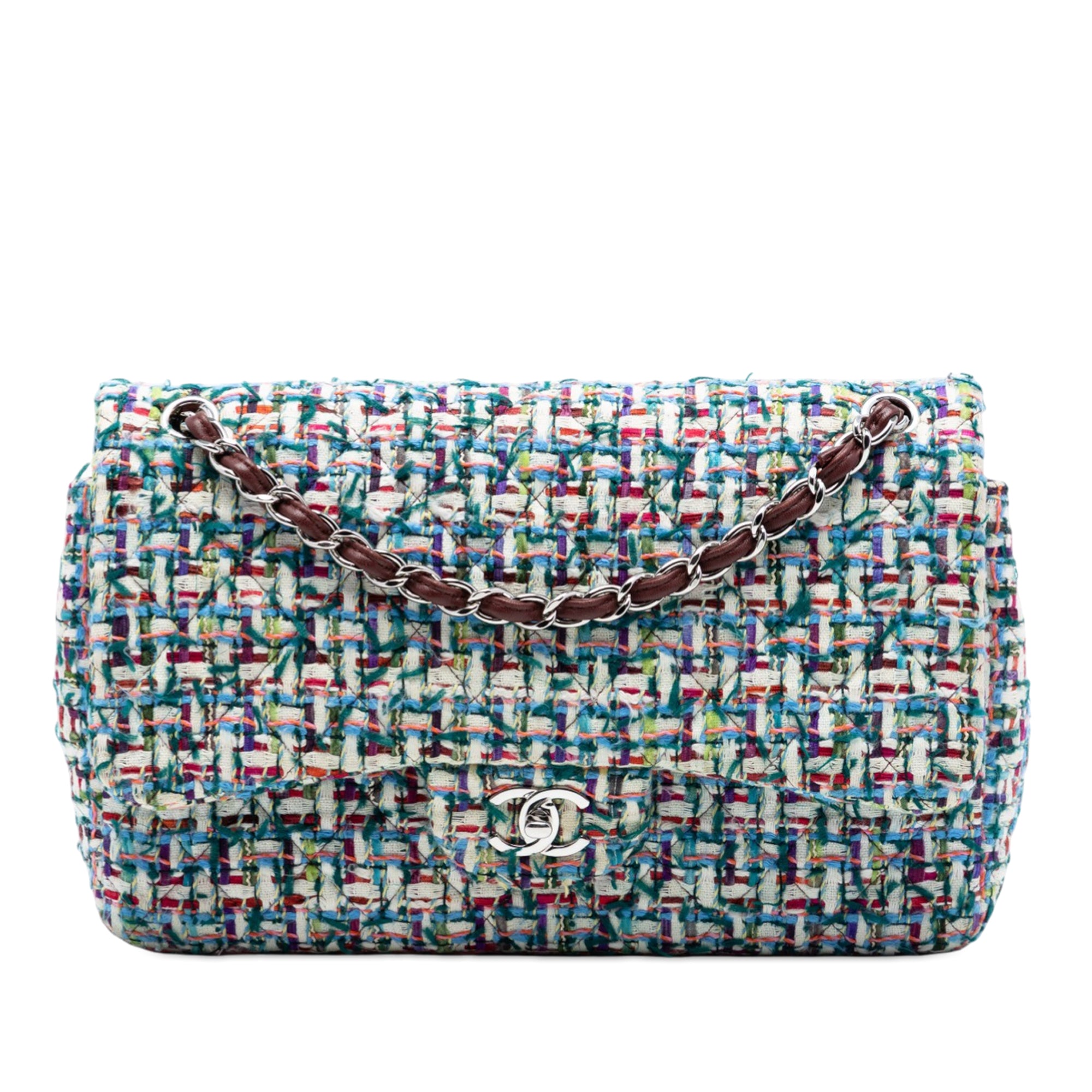 Chanel Jumbo Classic Tweed Double Flap Multi