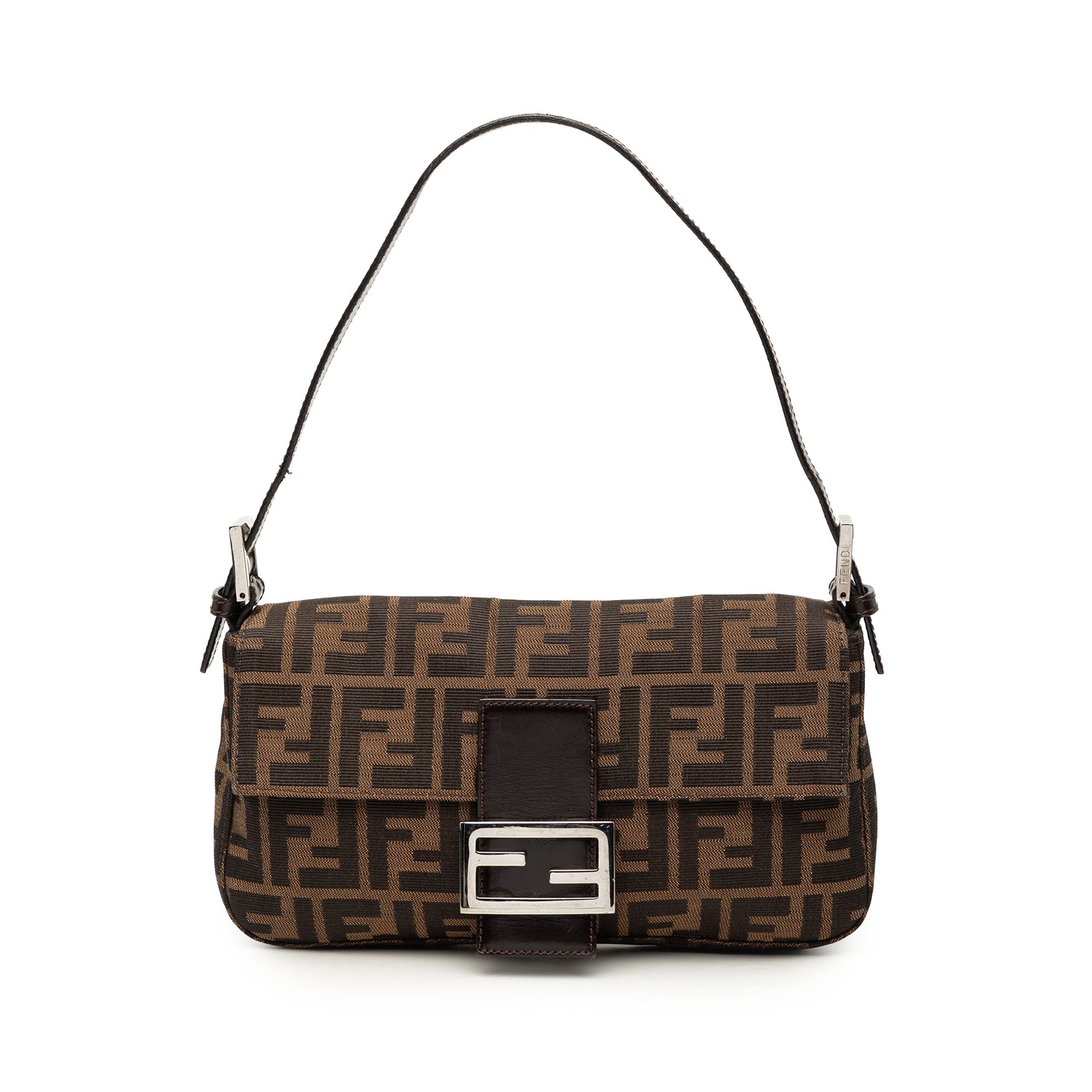 Fendi Zucca Canvas Baguette Brown
