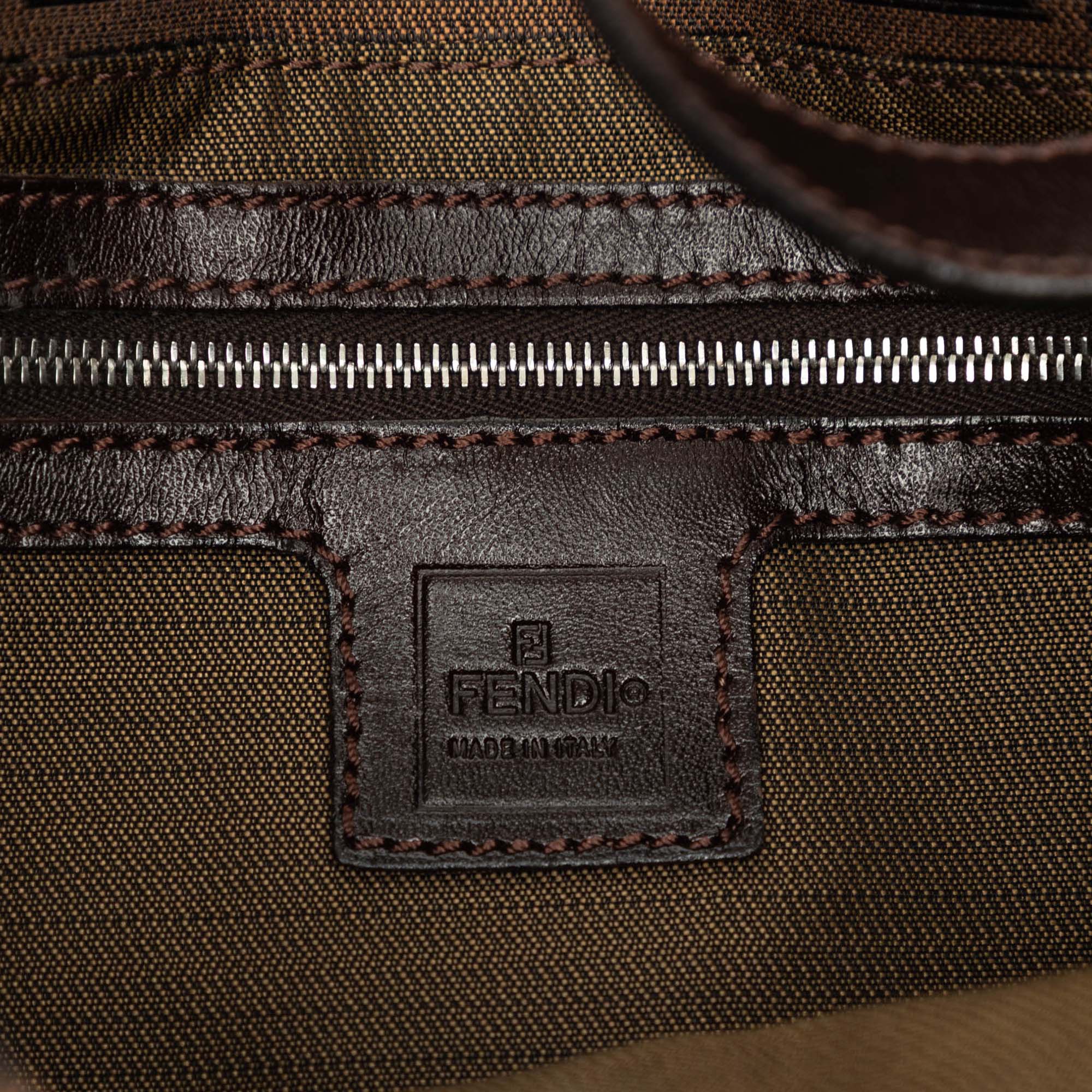 Fendi Zucca Canvas Baguette Brown