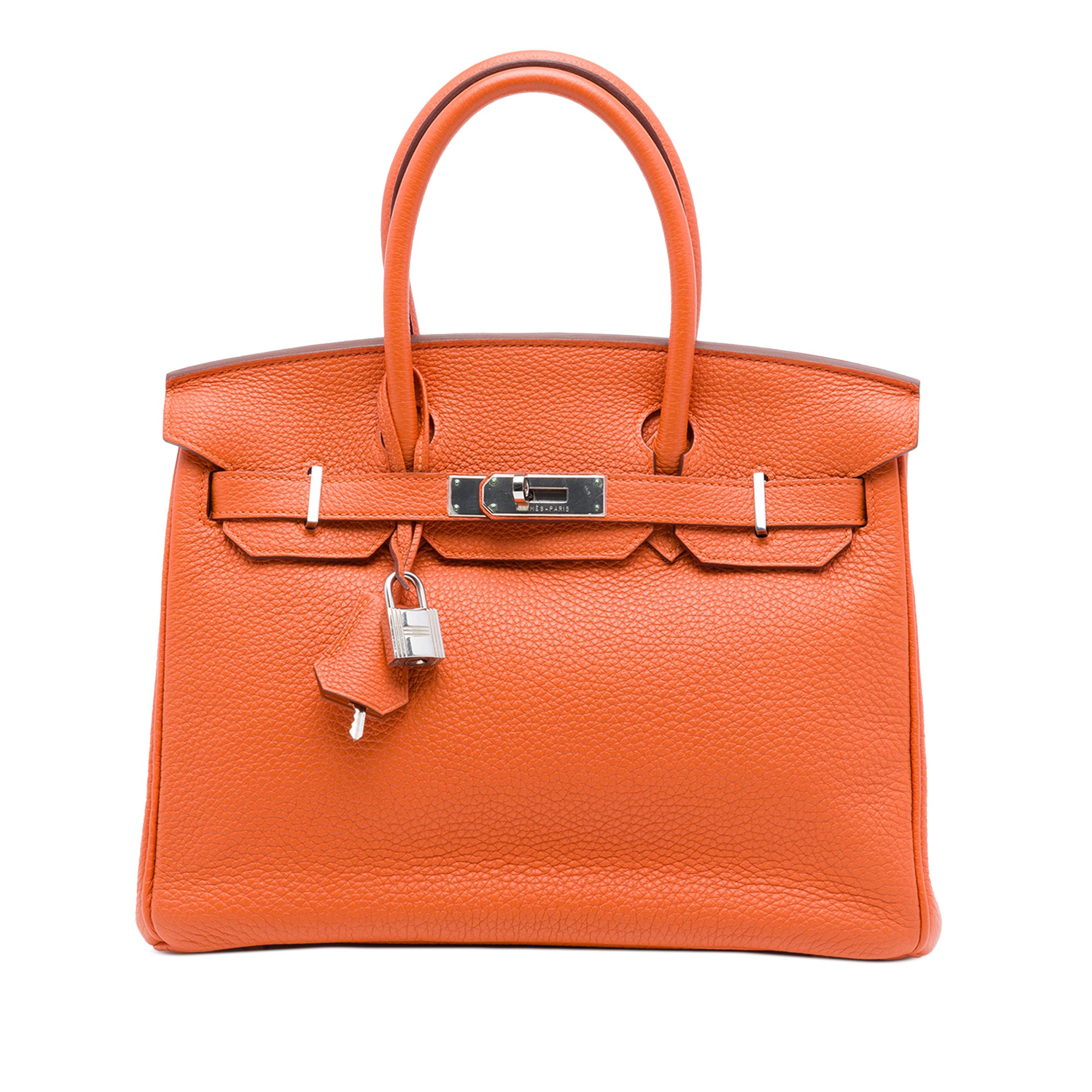 Hermès Clemence Birkin Retourne 30 Orange