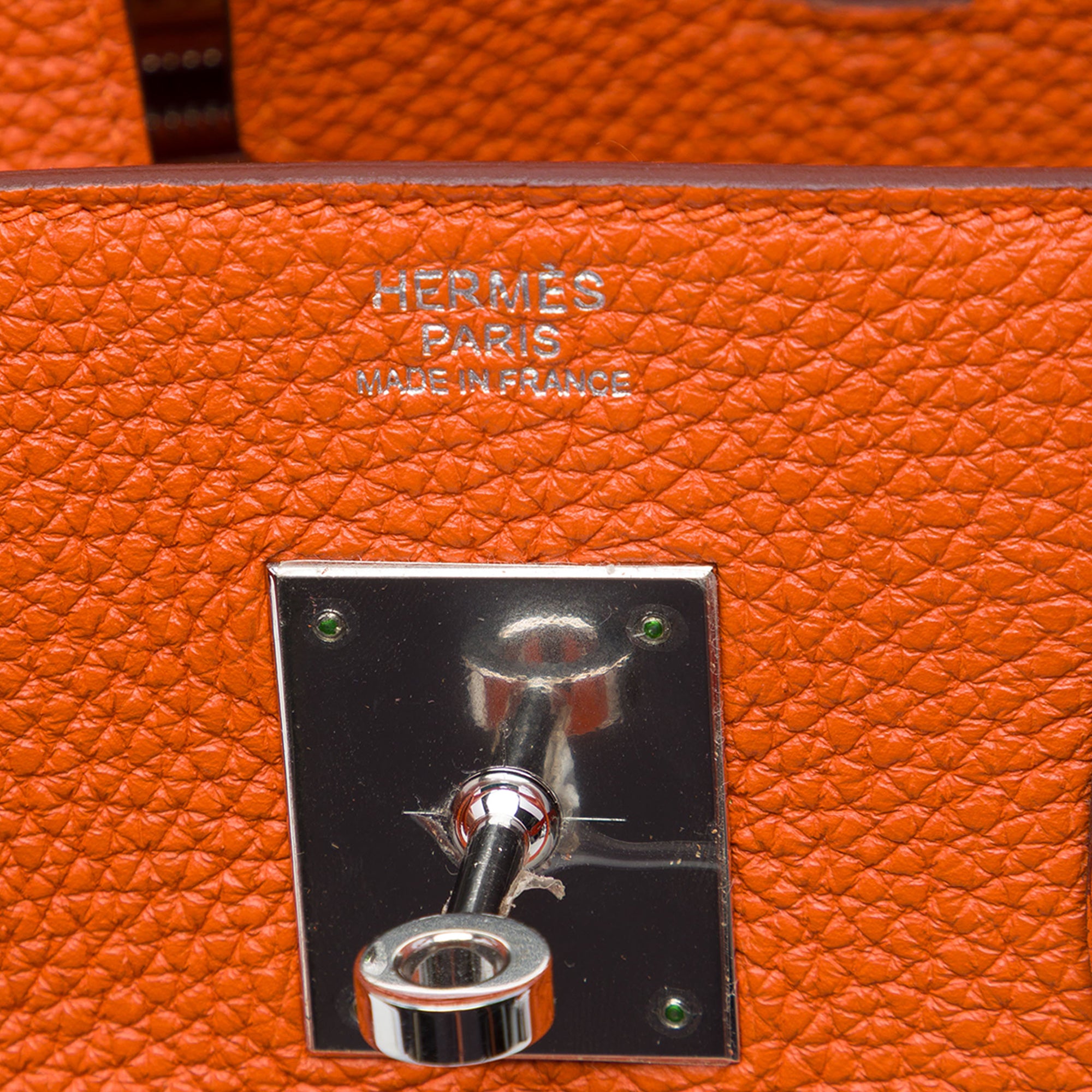 Hermès Clemence Birkin Retourne 30 Orange