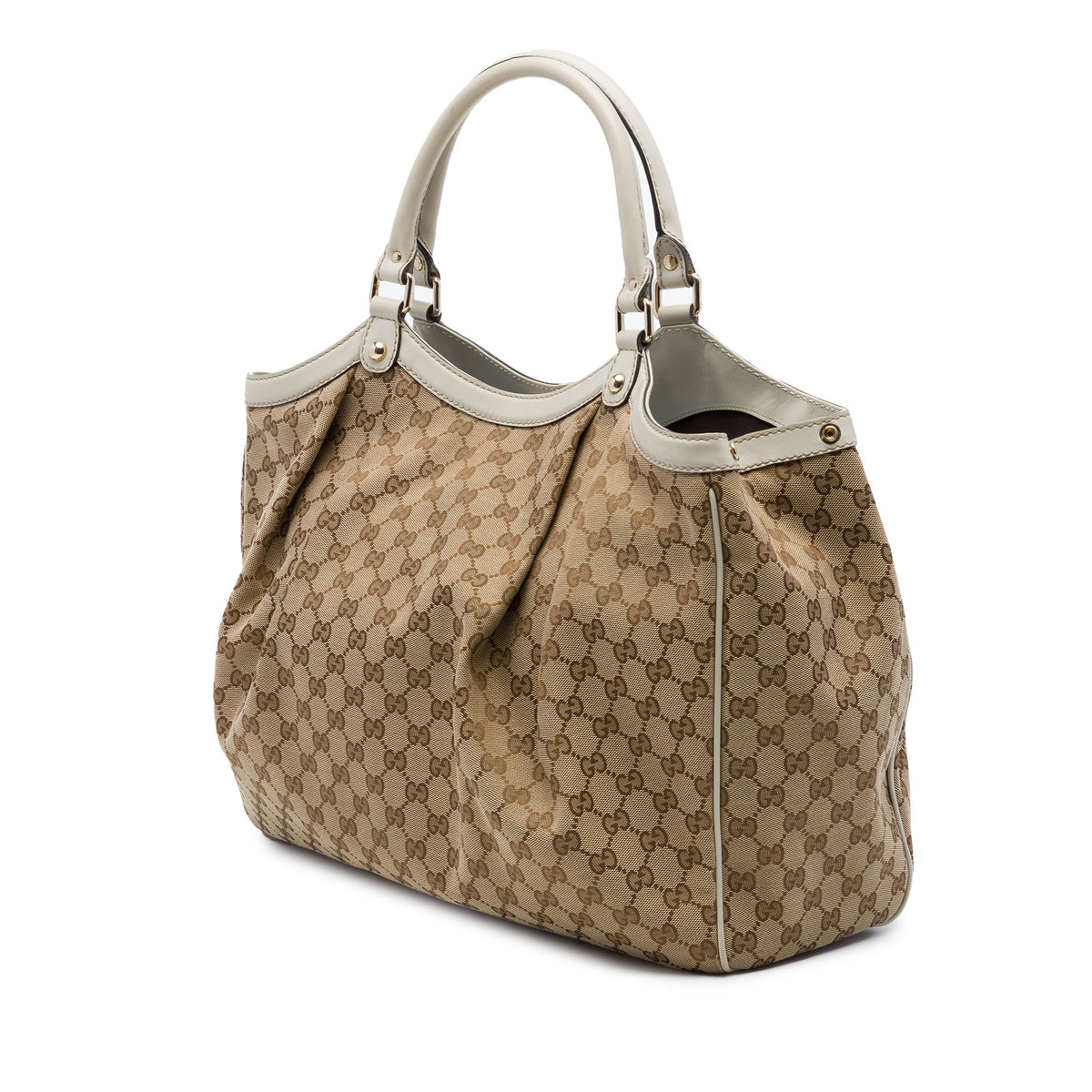 Gucci Large GG Canvas Sukey Tote Beige