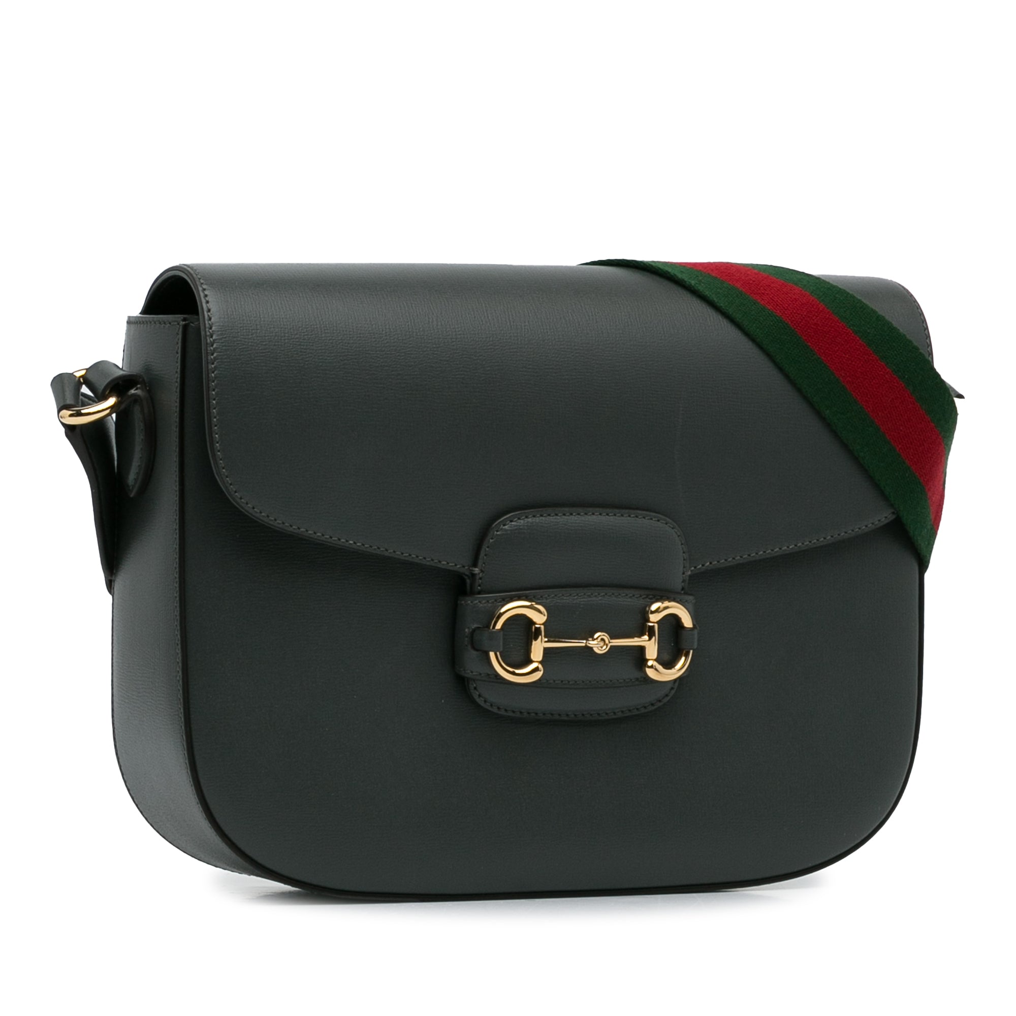 Gucci Horsebit 1955 Web Crossbody In Grey