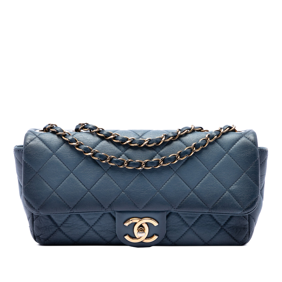 Chanel CC Quilted Calfskin Ombre Flap Blue