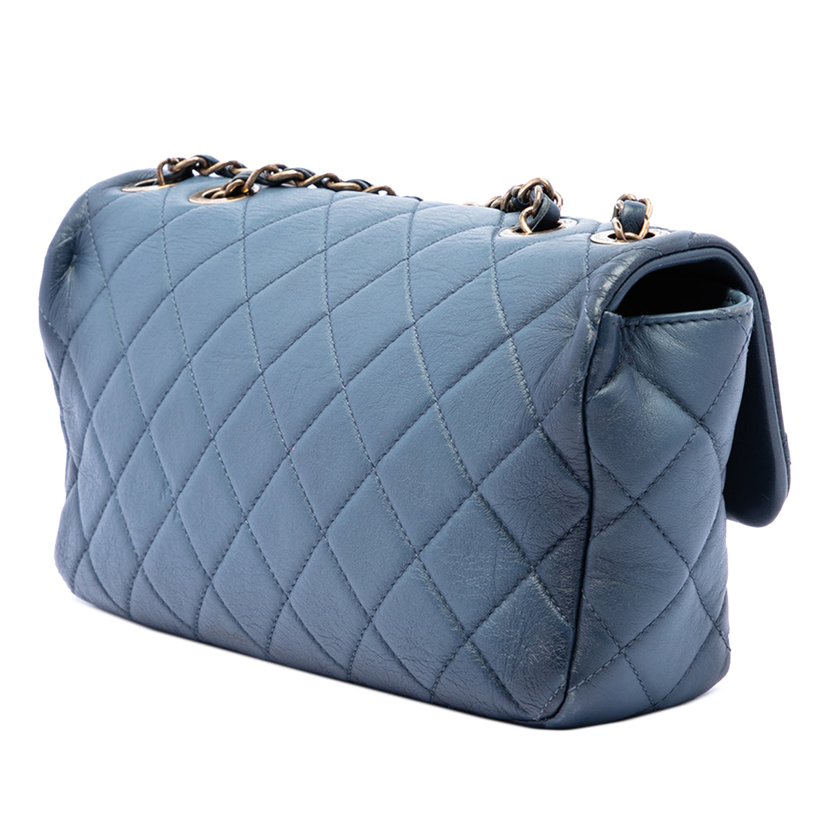 Chanel CC Quilted Calfskin Ombre Flap Blue