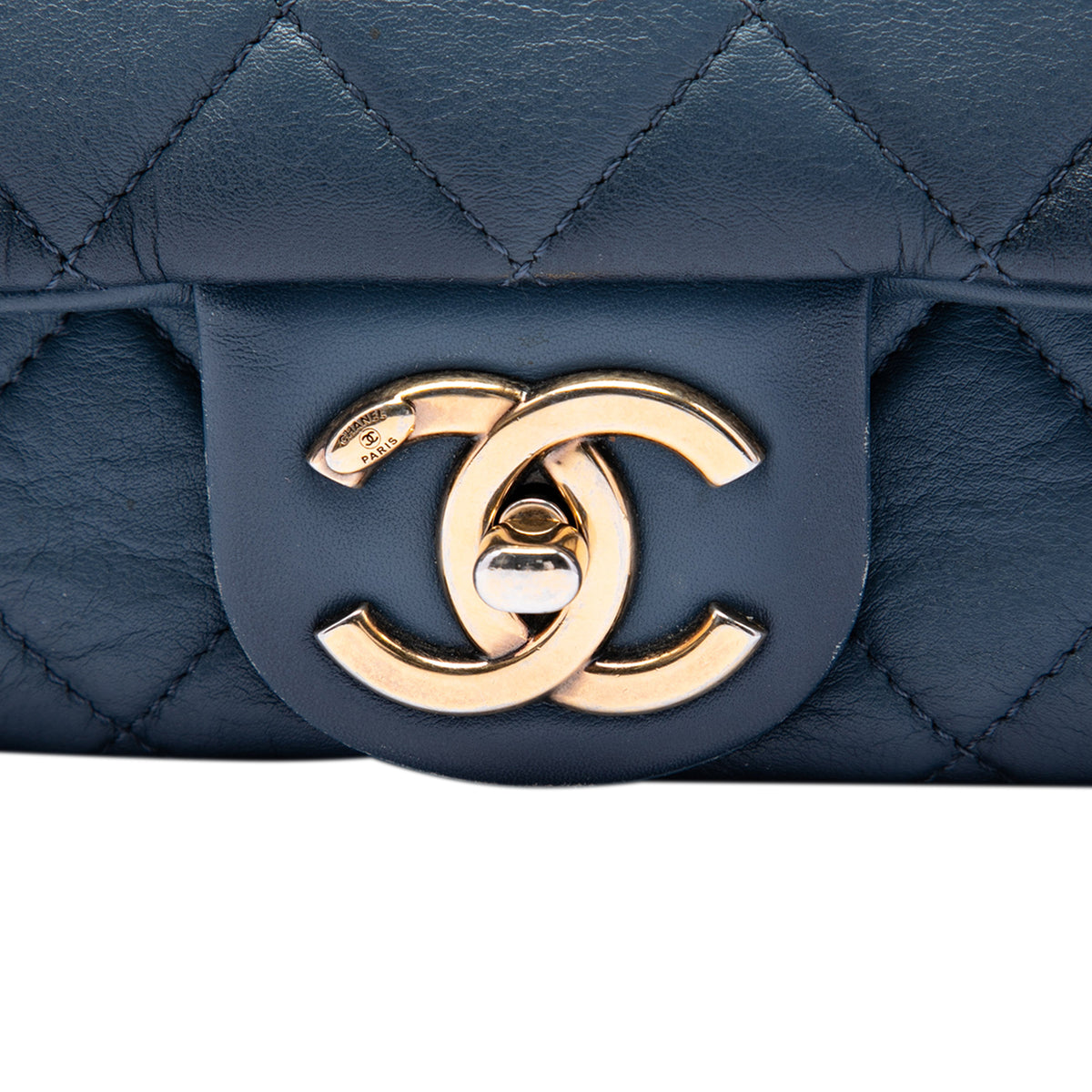 Chanel CC Quilted Calfskin Ombre Flap Blue