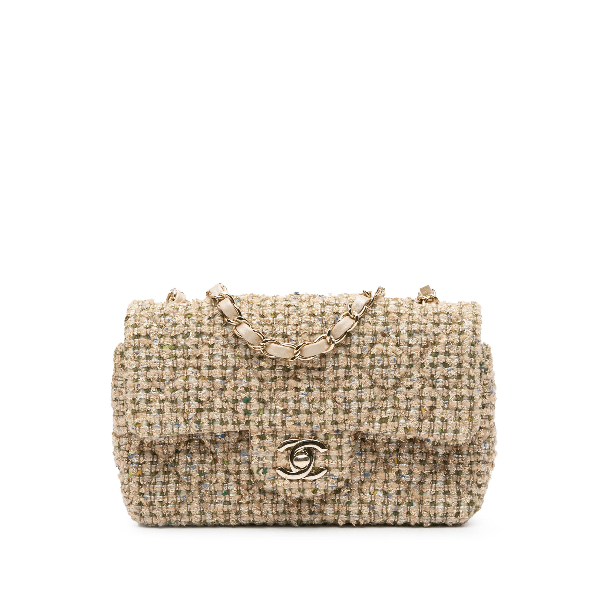 Chanel Mini Classic Rectangular Tweed Flap