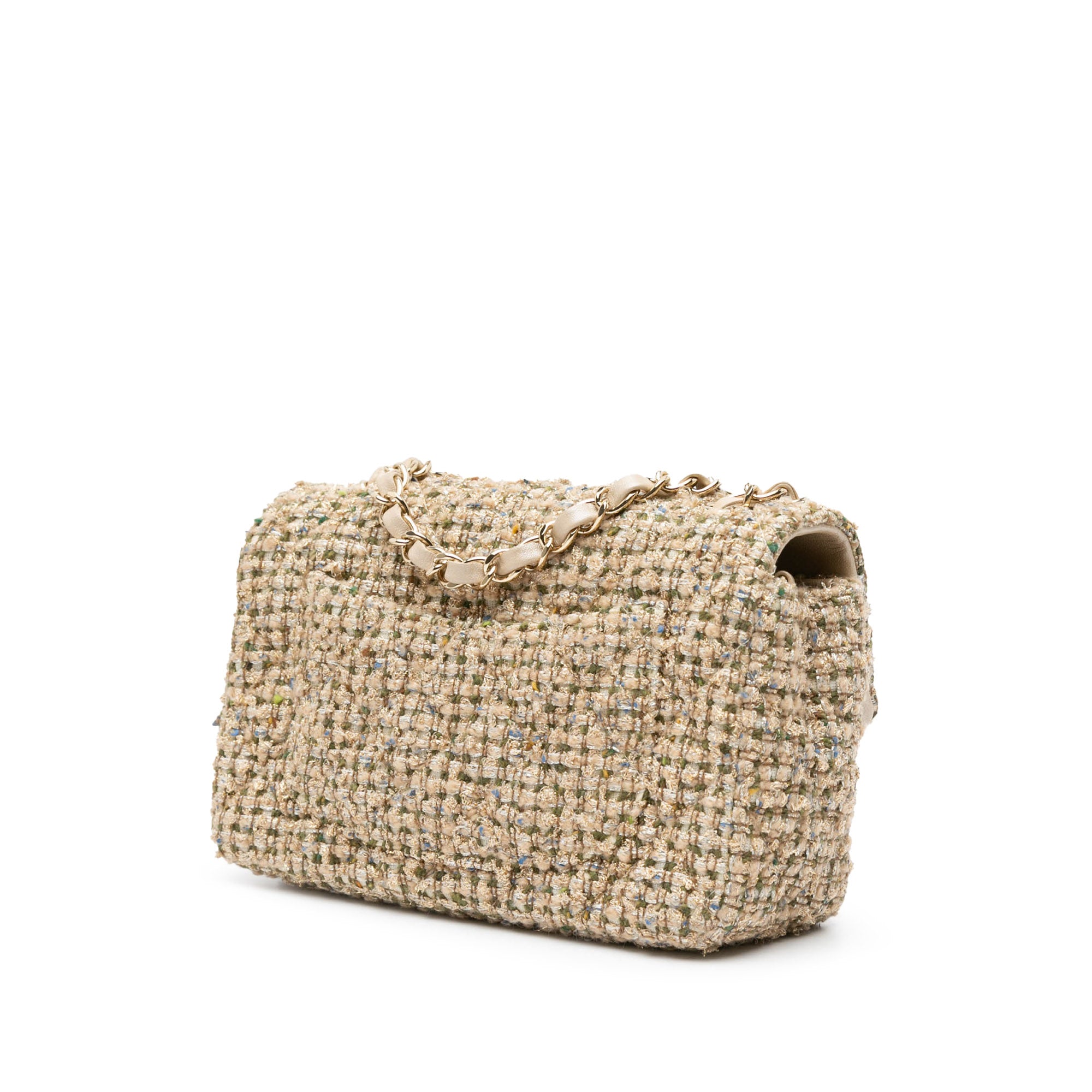 Chanel Mini Classic Rectangular Tweed Flap