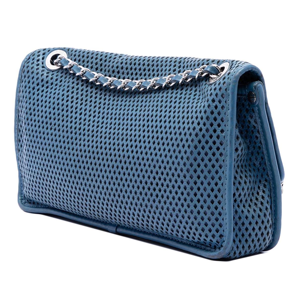 Chanel Medium Perforated Calfskin Up In The Air Flap Blue