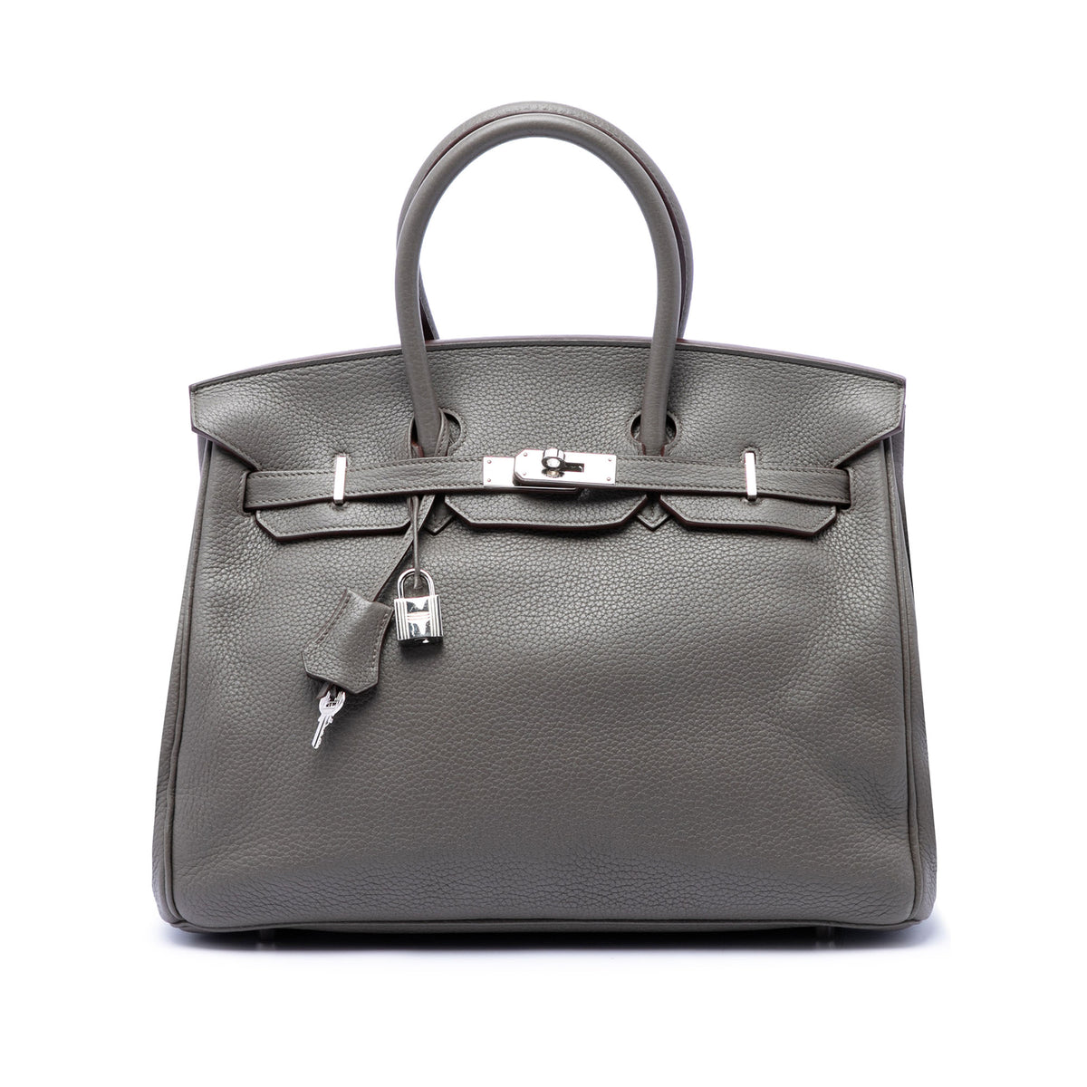 Hermès Clemence Birkin Retourne 35 Gray