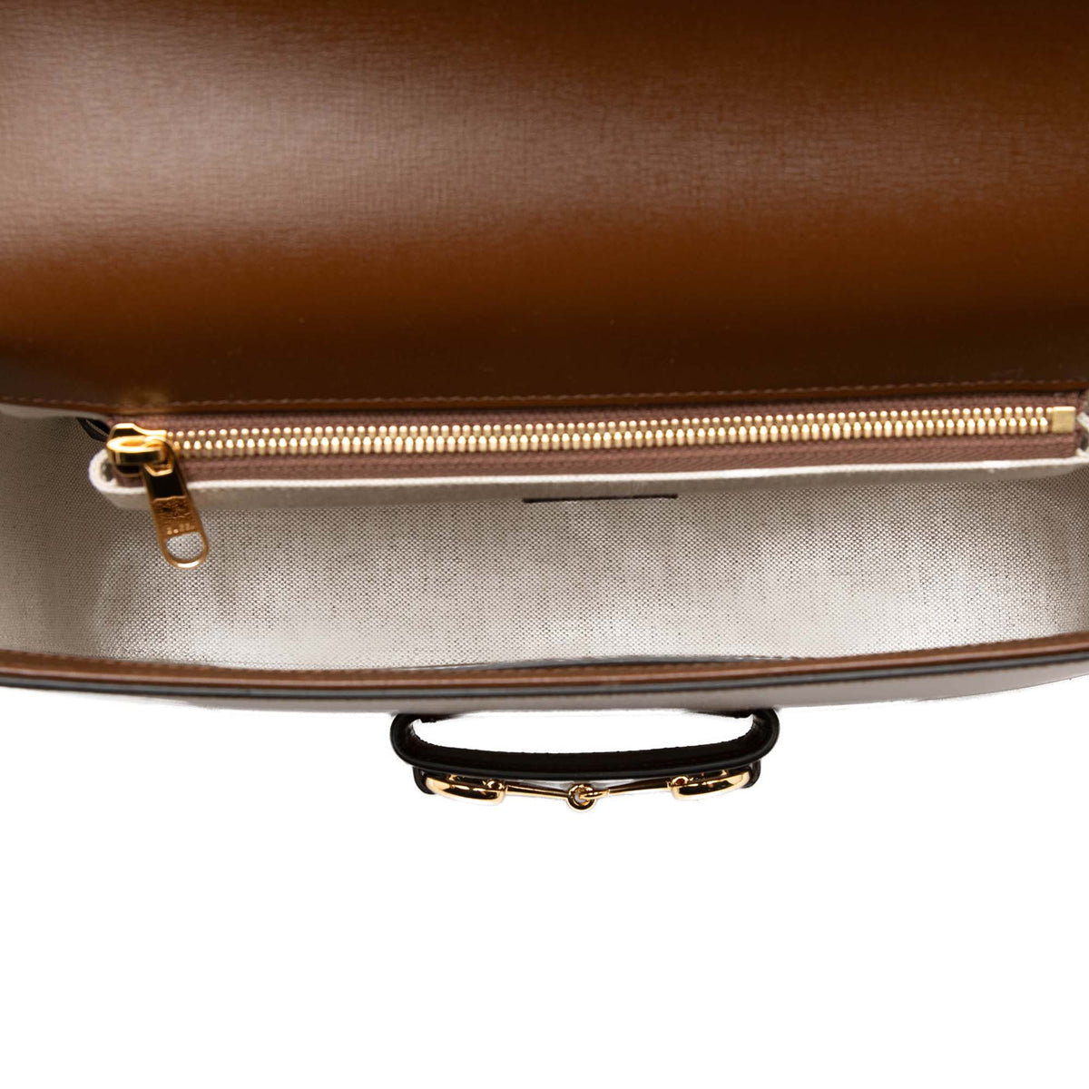 Gucci Large Calfskin Web Horsebit 1955 Crossbody Brown