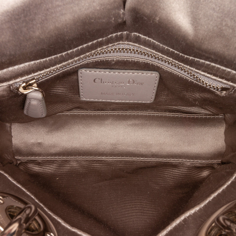 Mini Crystal Embellished Satin Lady Dior Bag