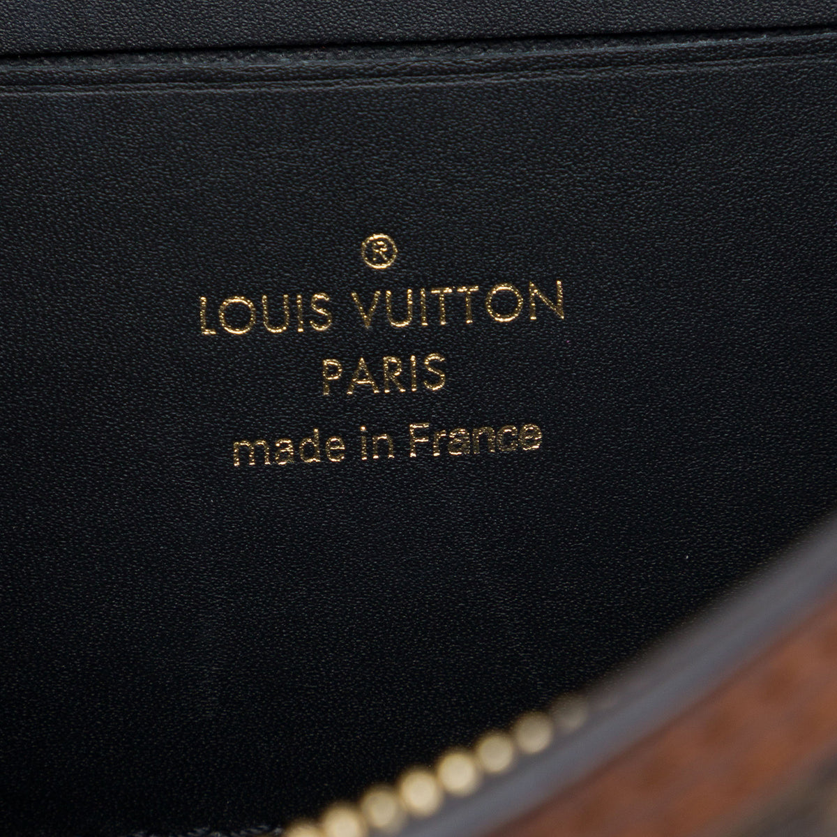 Louis Vuitton Monogram Reverse Dauphine Wallet on Chain Brown