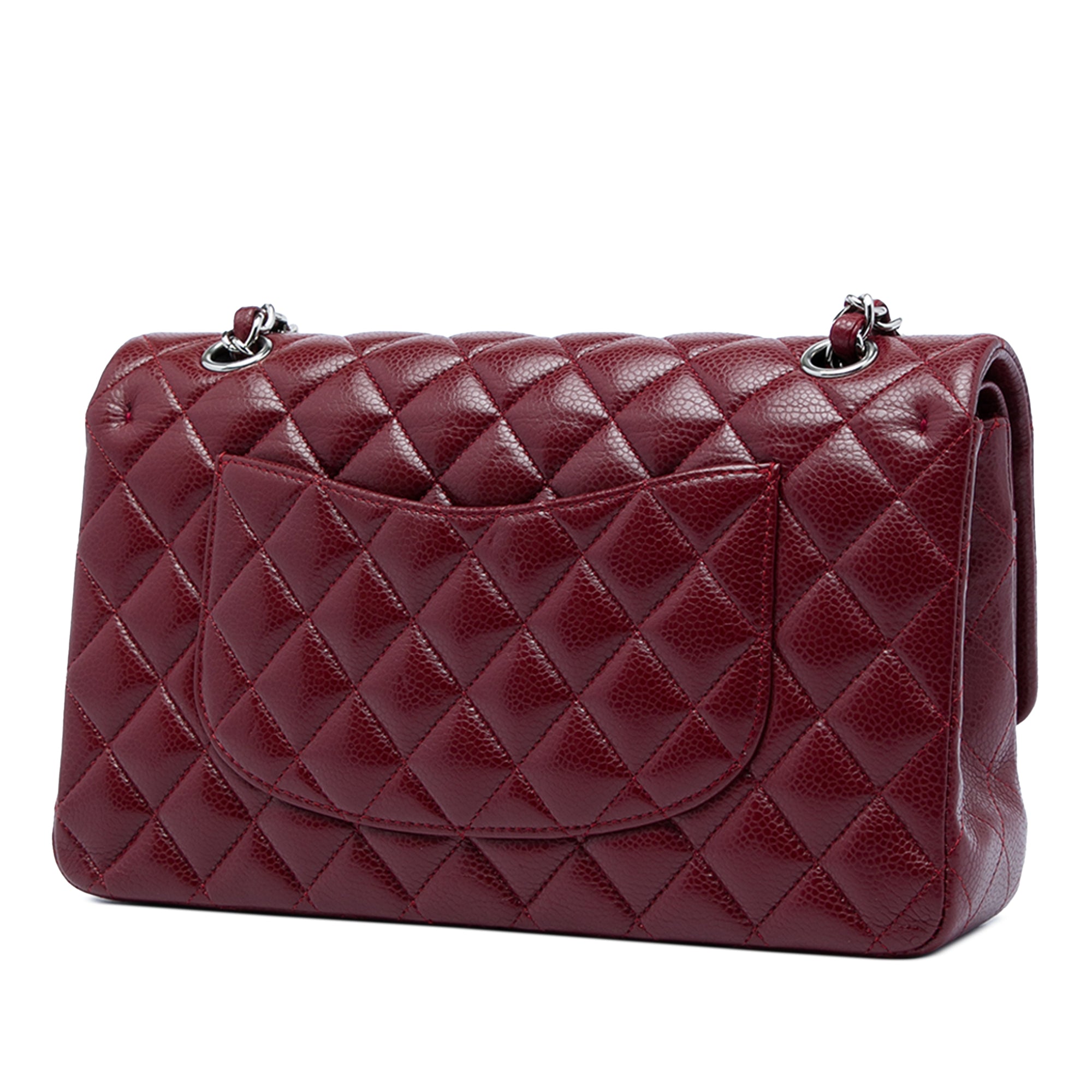 Chanel Medium Classic Caviar Double Flap Boredeaux