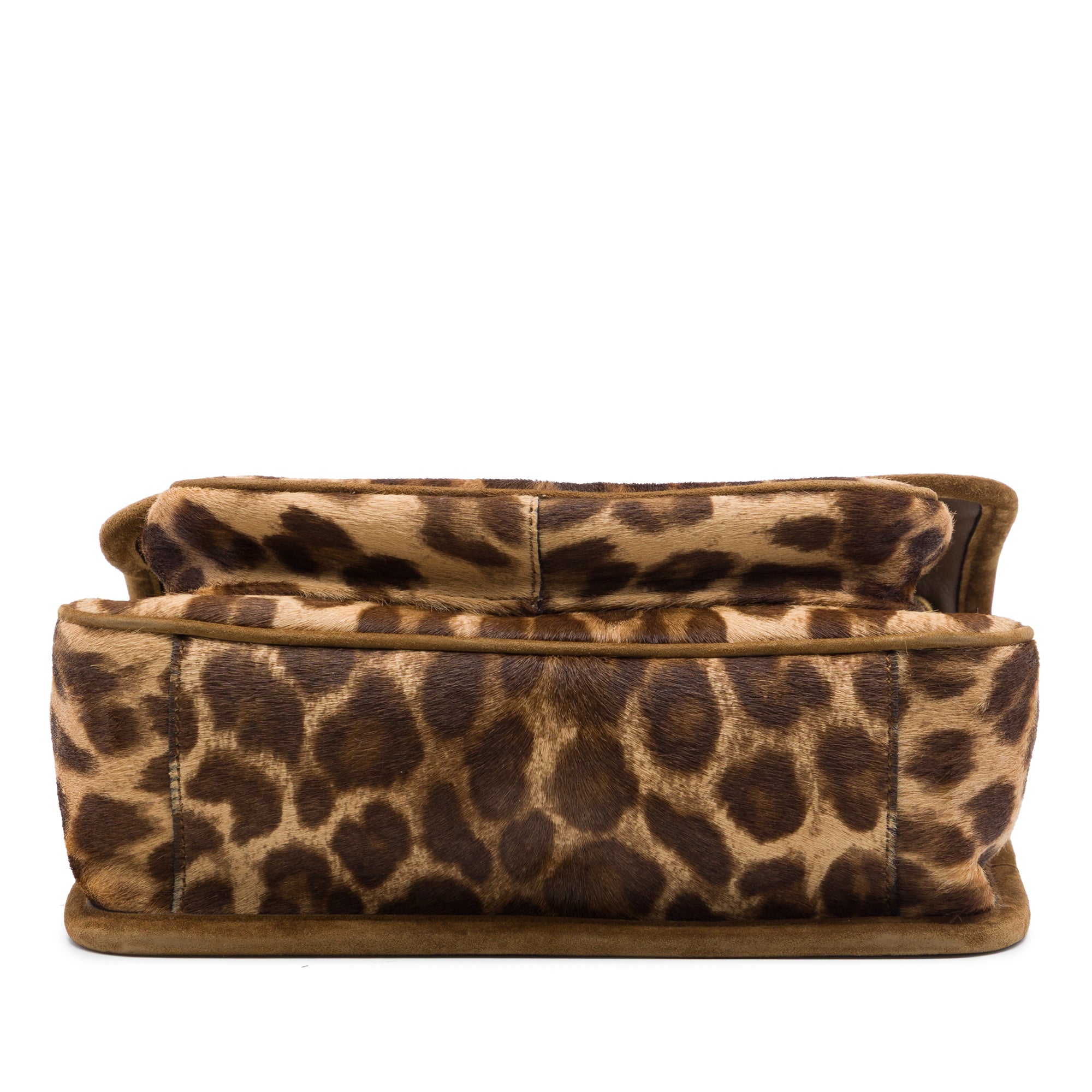 Saint Laurent Baby Pony Hair Leopard Print Niki Brown