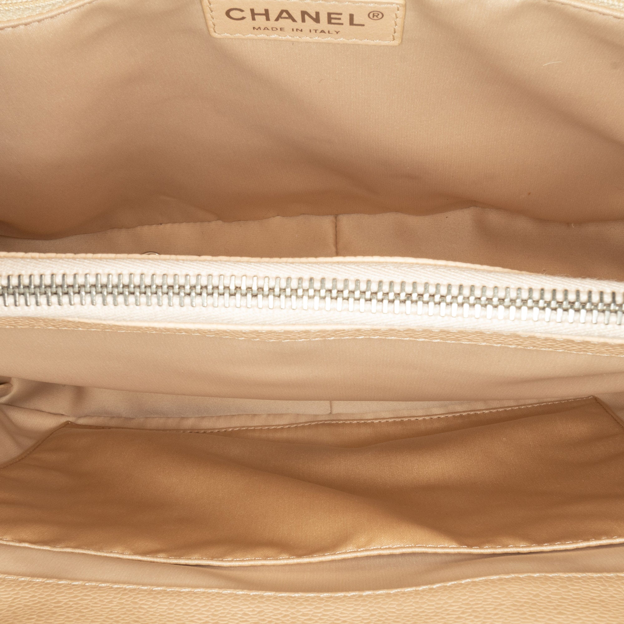 Chanel Caviar Grand Shopping Tote In Beige