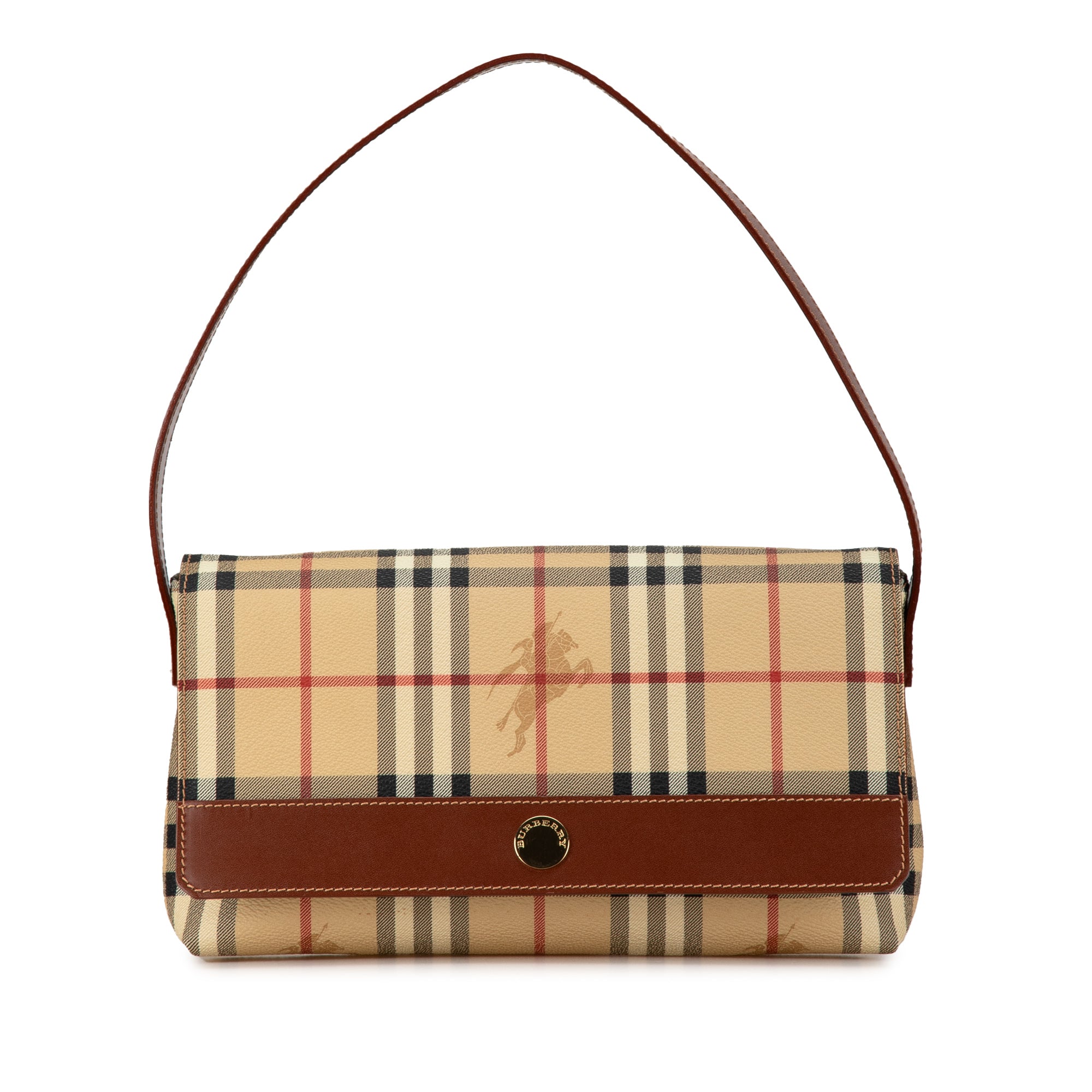 Burberry Haymarket Check Coated Canvas Shoulder Bag