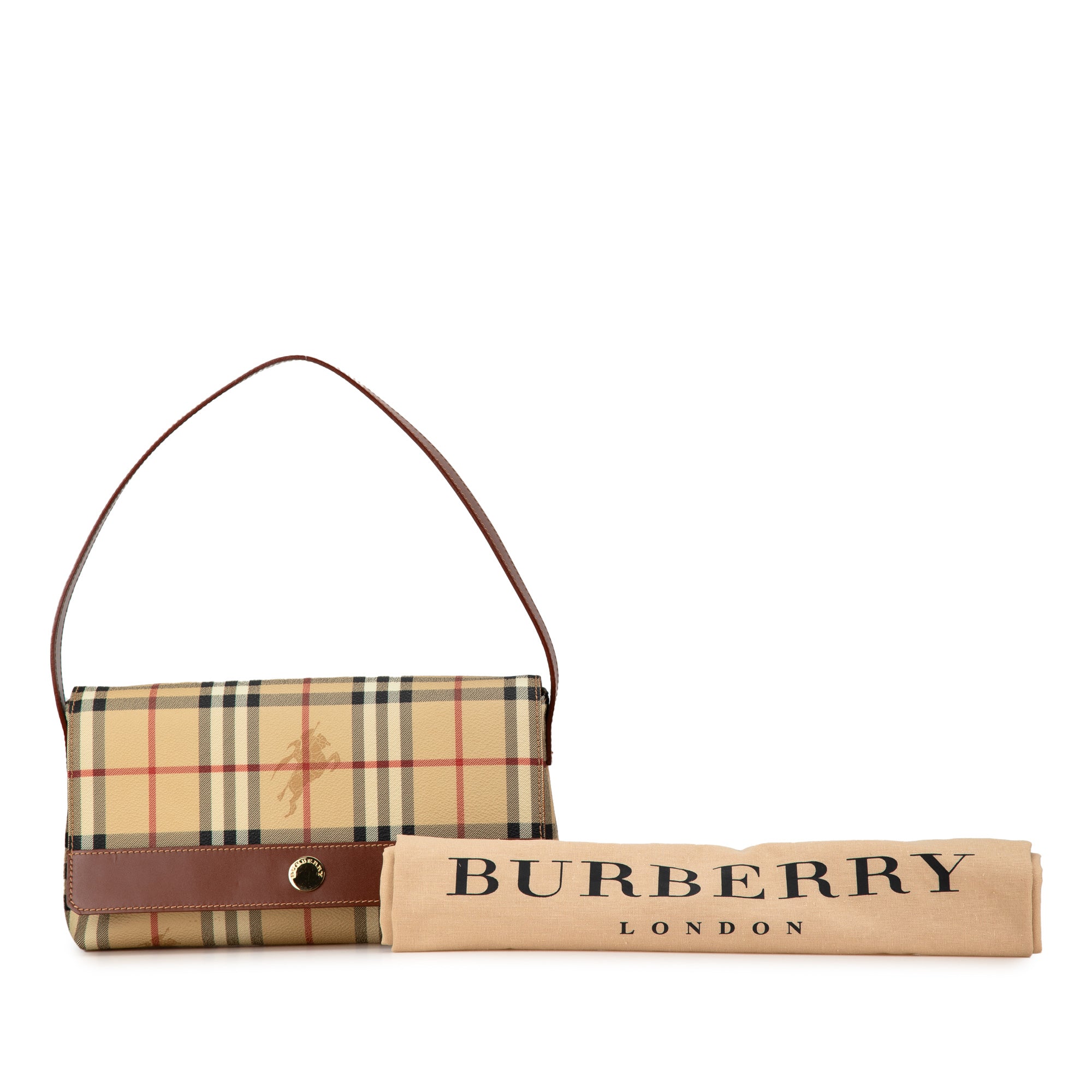 Burberry Haymarket Check Coated Canvas Shoulder Bag