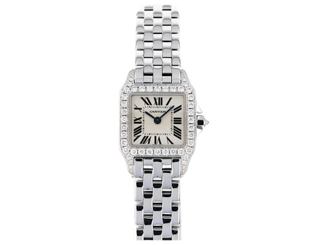 Cartier Santos Demoiselle Watch In White Gold with Diamonds