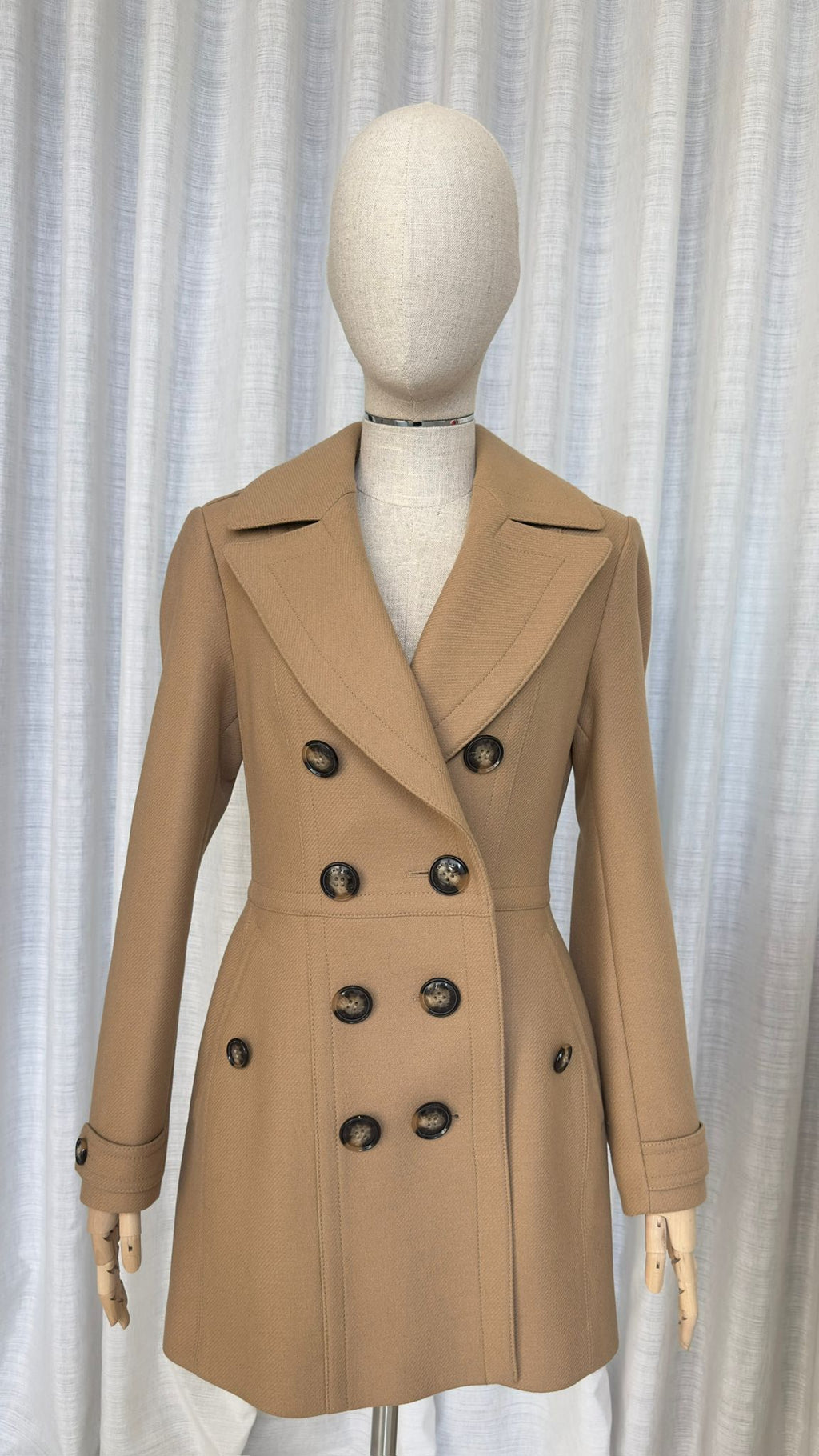 BURBEERY WOOL COAT IN CAMEL
