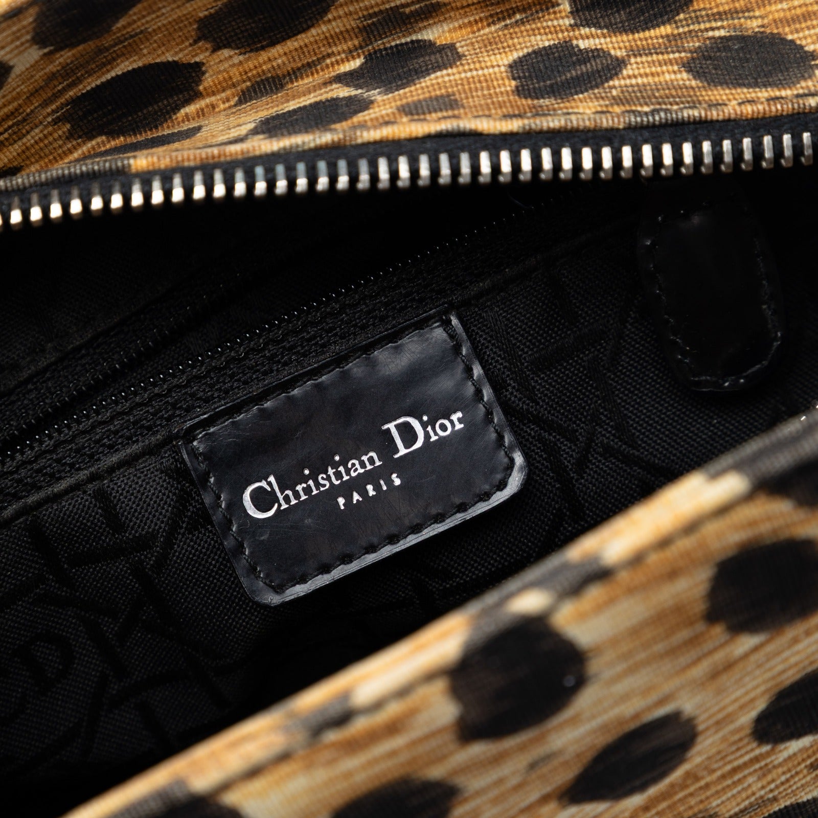 Lady Dior Medium Canvas in Leopard Print