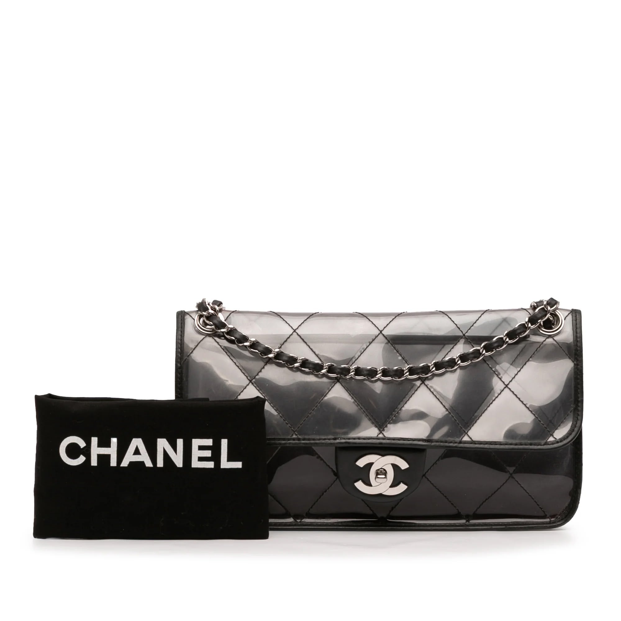 Chanel PVC and Leather Flap Shoulder Bag