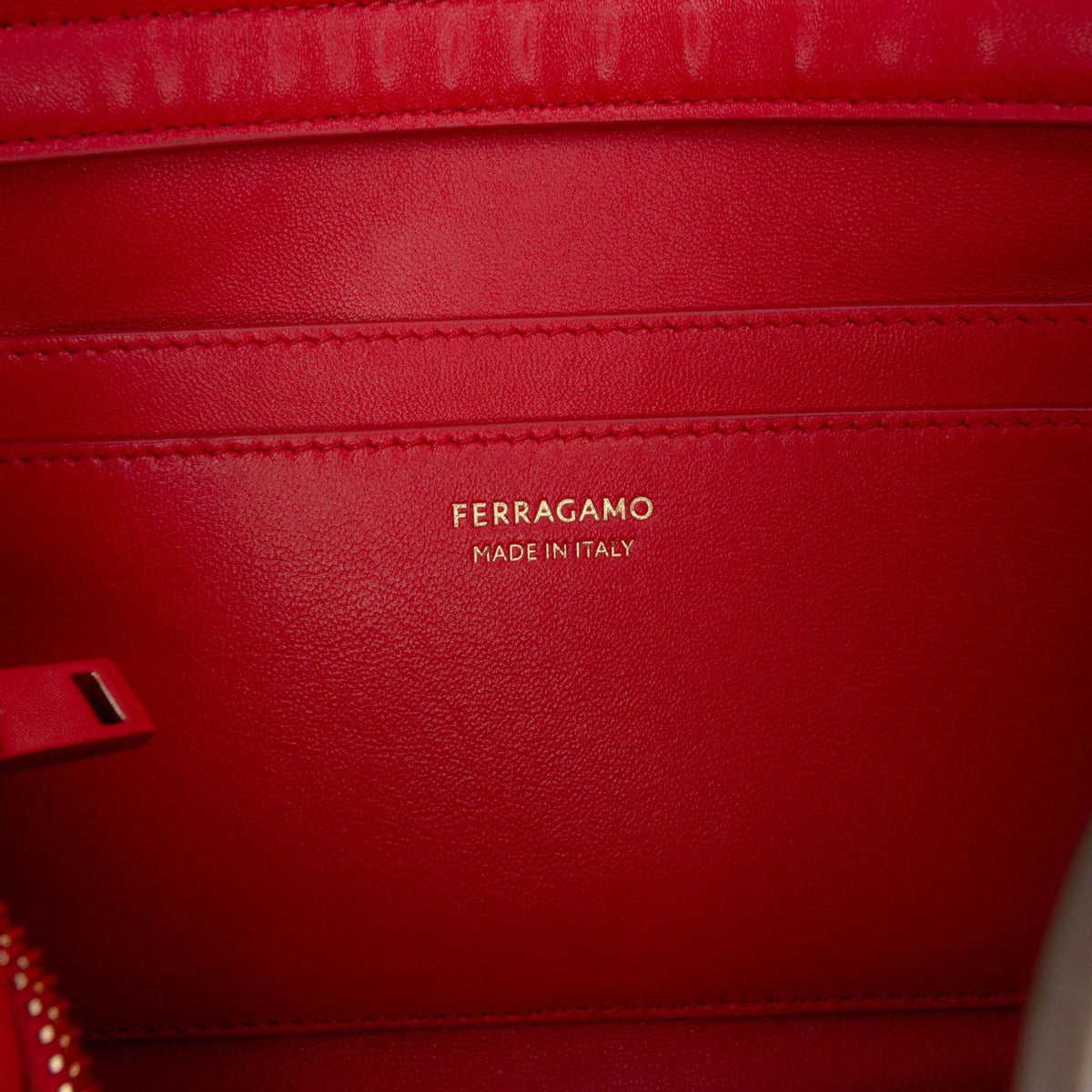 Ferragamo Medium Brown Calfskin Hug Satchel With Box