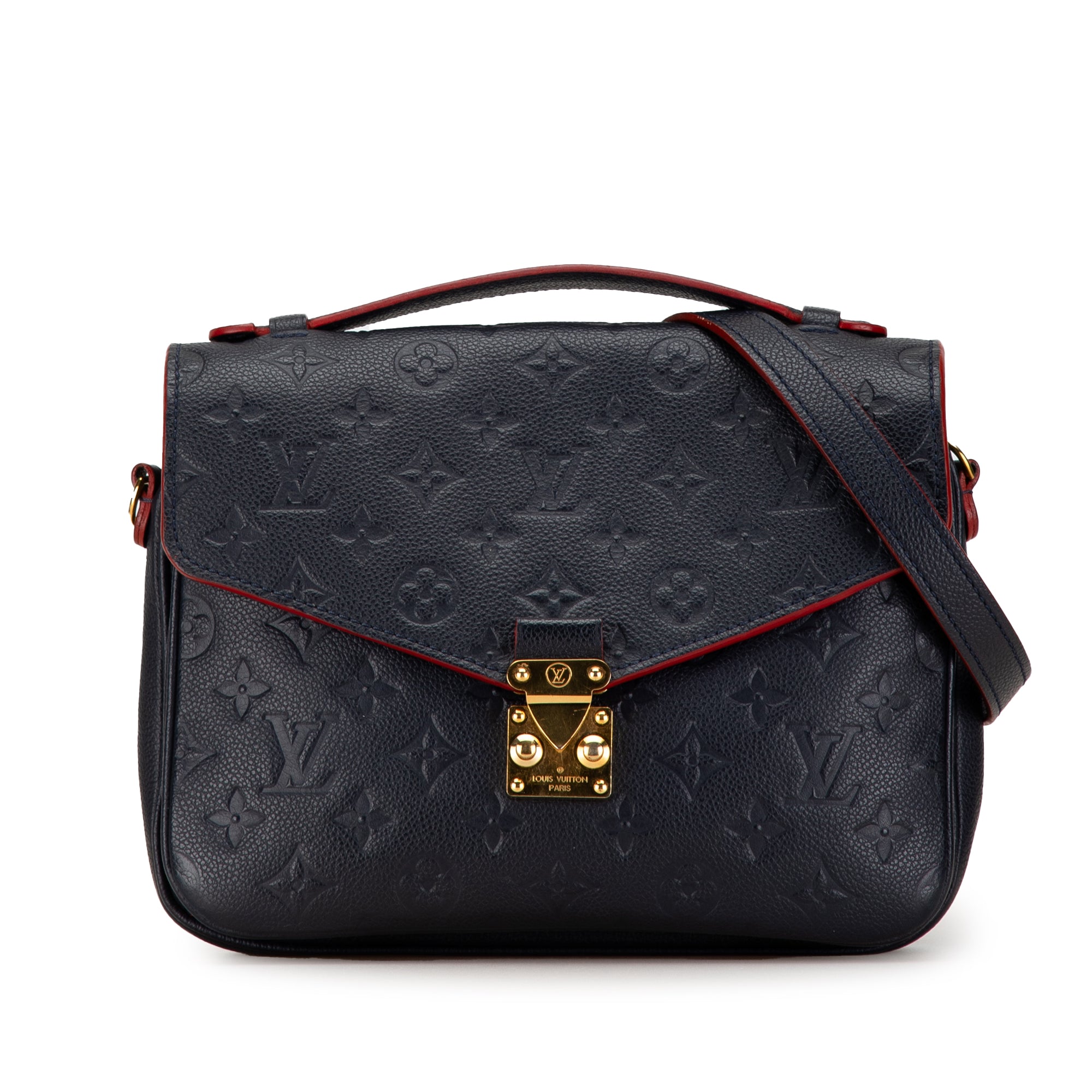 LV Monogram Empreinte Pochette Metis In Navy