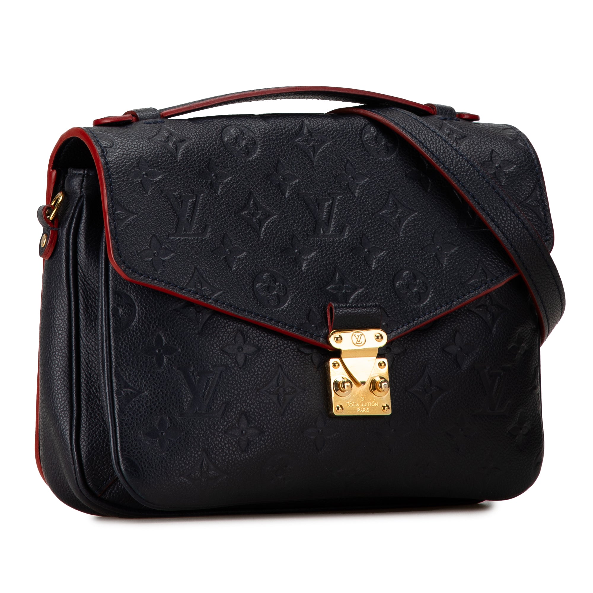 LV Monogram Empreinte Pochette Metis In Navy