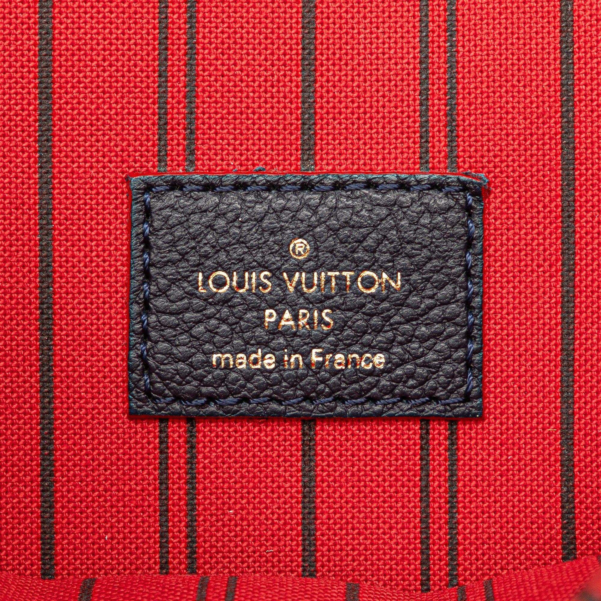 LV Monogram Empreinte Pochette Metis In Navy