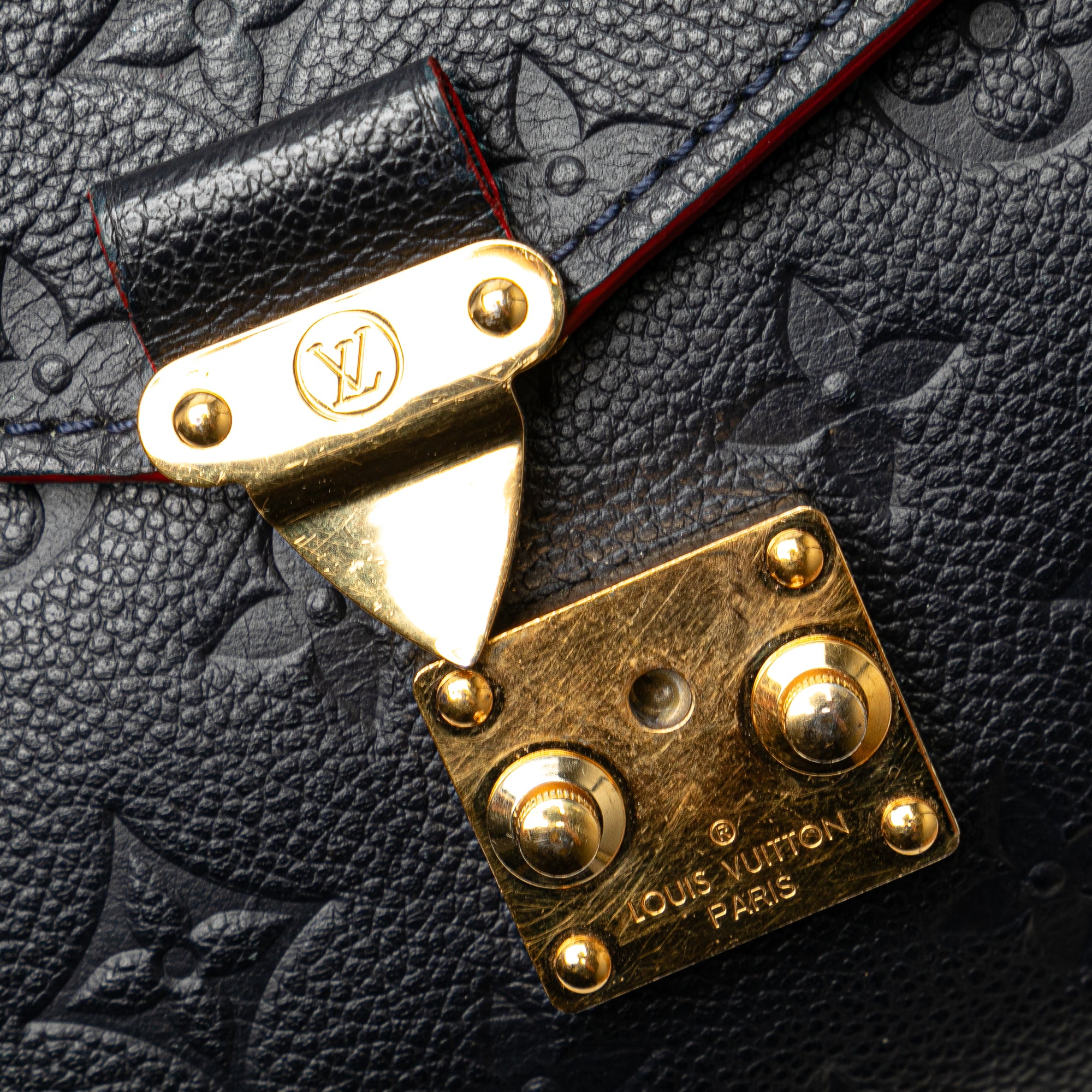 LV Monogram Empreinte Pochette Metis In Navy