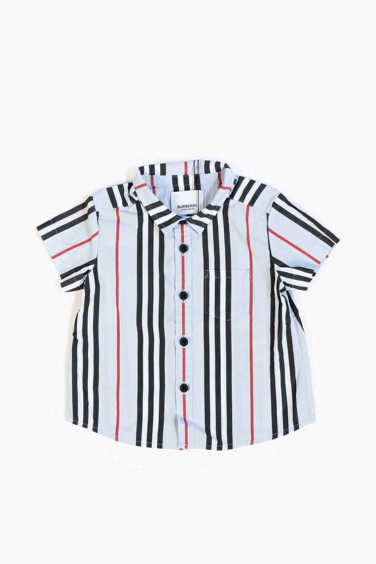 Burberry Baby Shirt In Blue