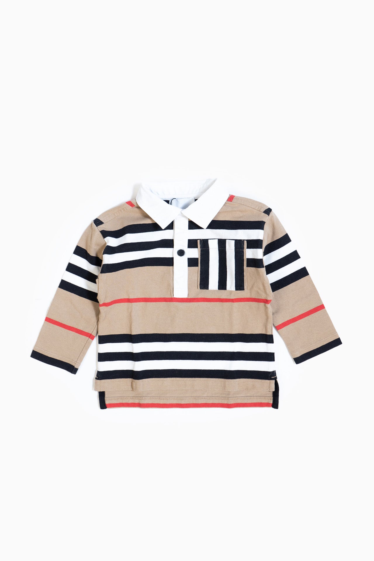 Burberry Baby Polo Shirt In Beige