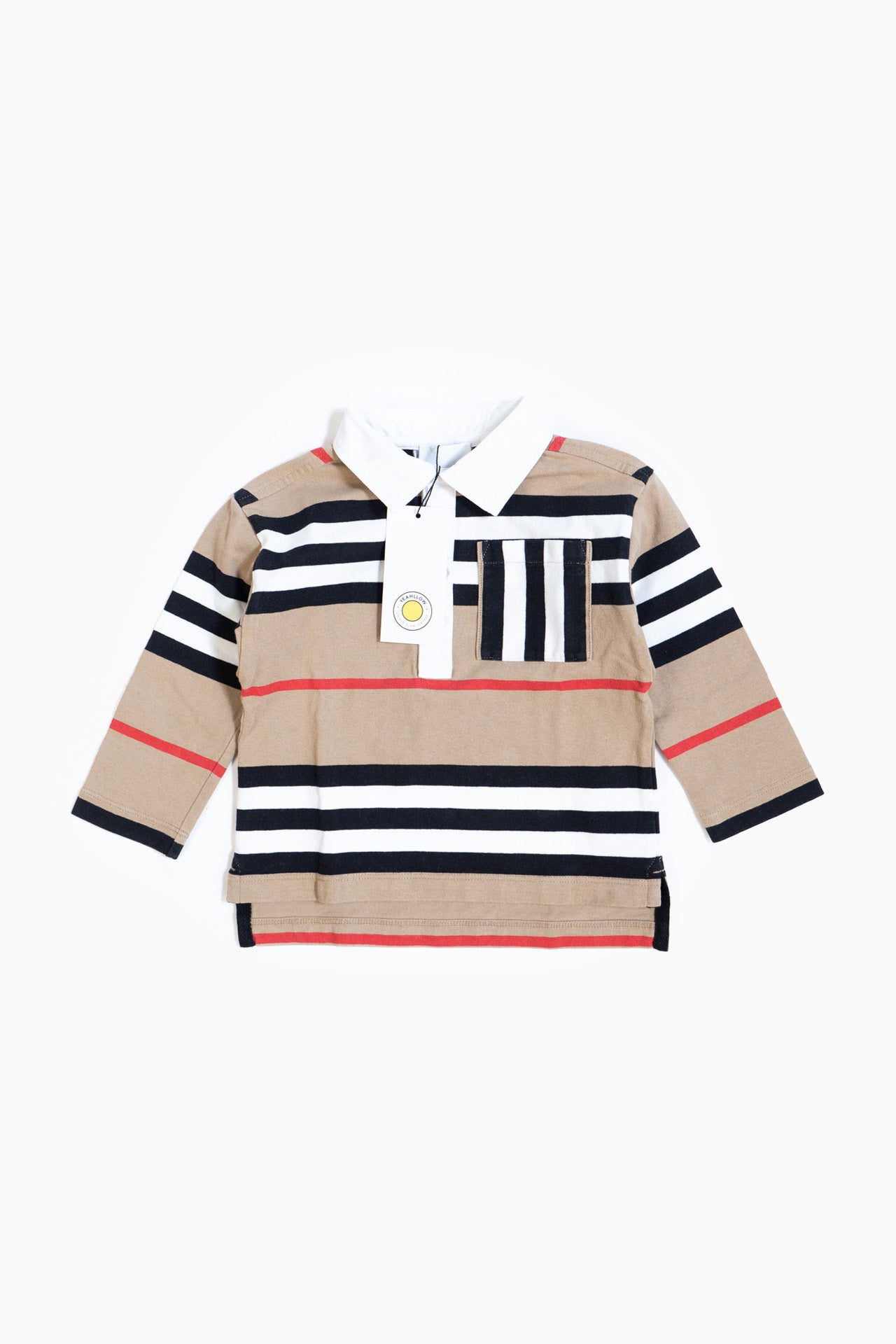 Burberry Baby Polo Shirt In Beige