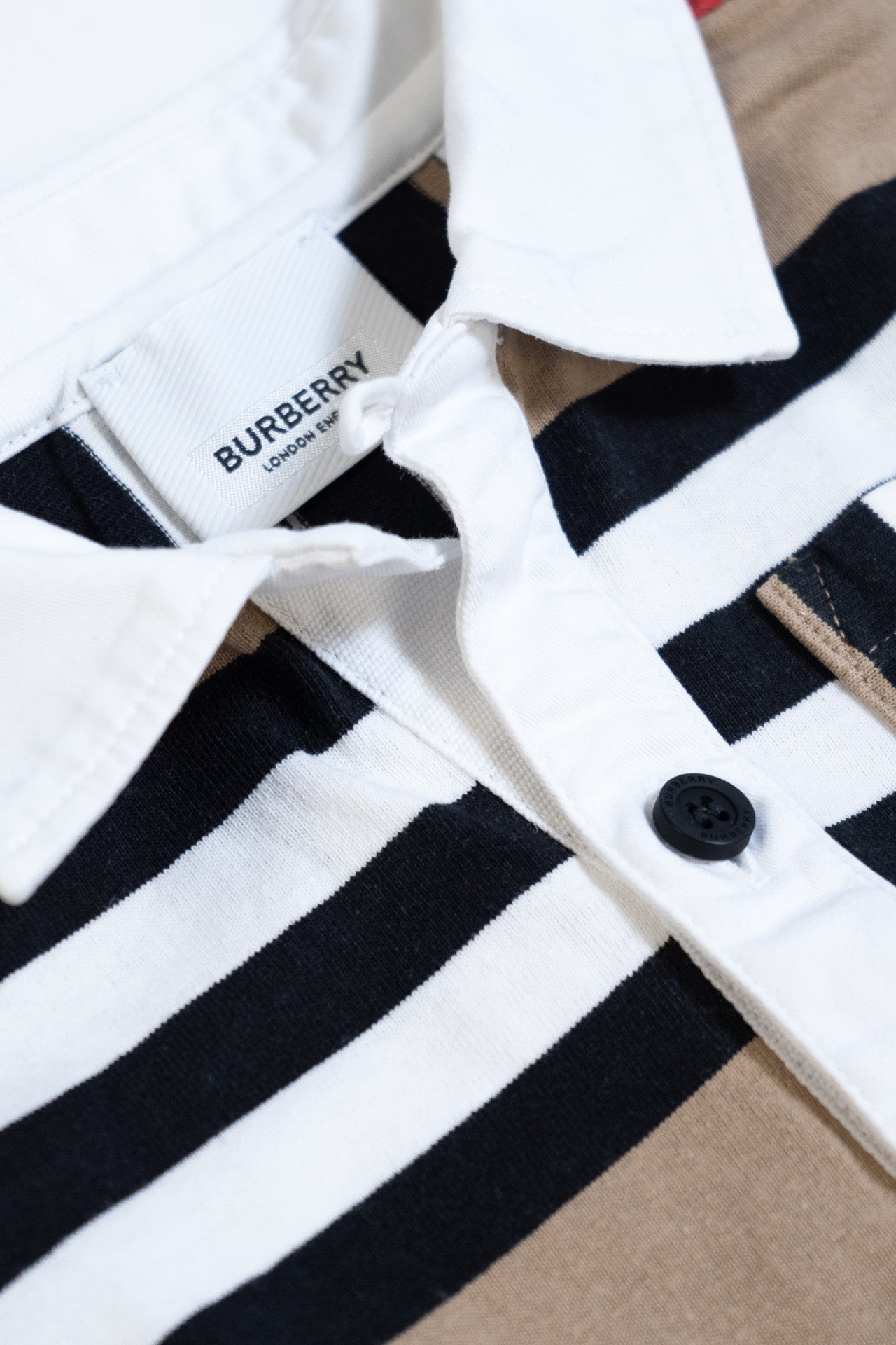 Burberry Baby Polo Shirt In Beige