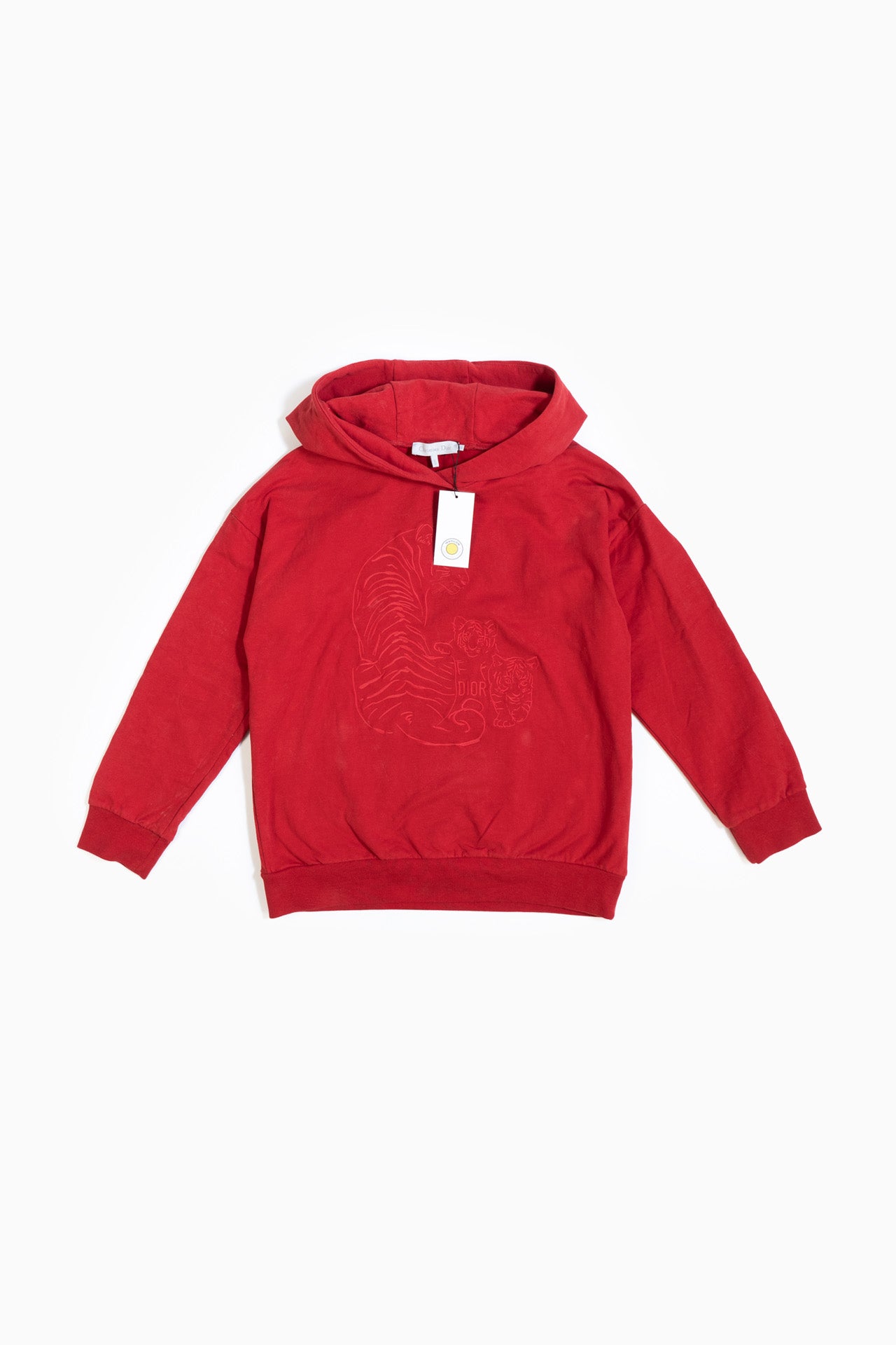 Christian Dior Embroidered Hoodie In Red