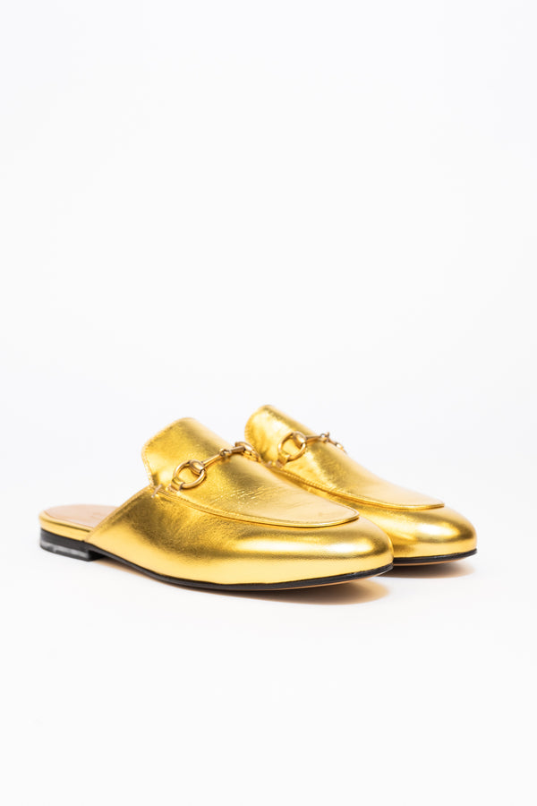 Gucci Horsebit Gold Mocassim-tamanho 38,5